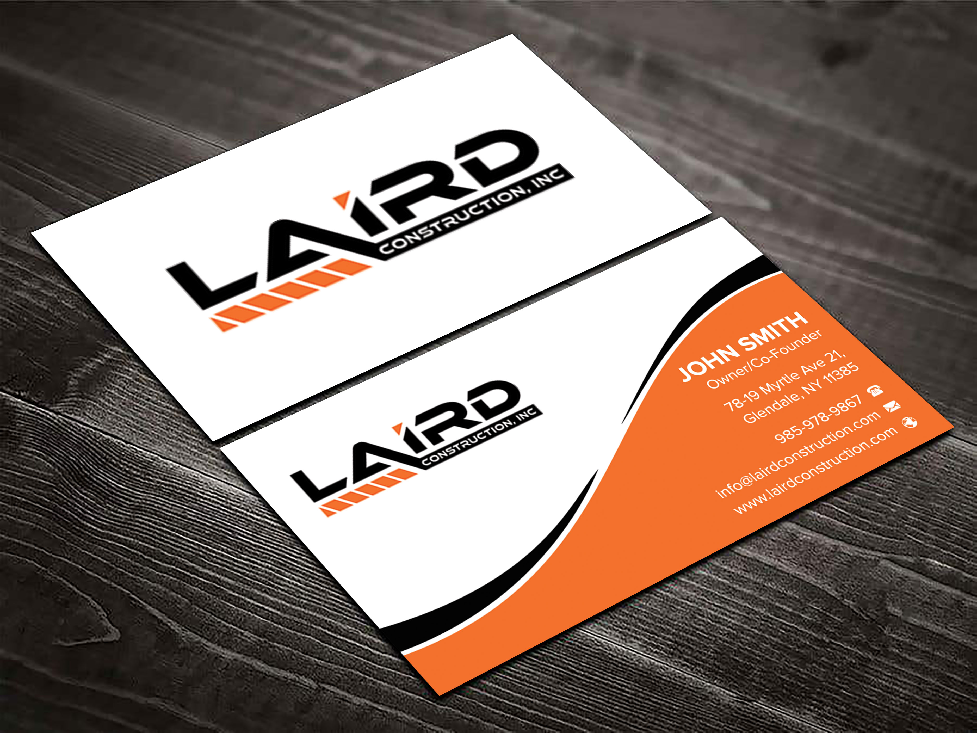 Business Card Design by sadikul islam for Laird Construction,  Inc | Design #31346891