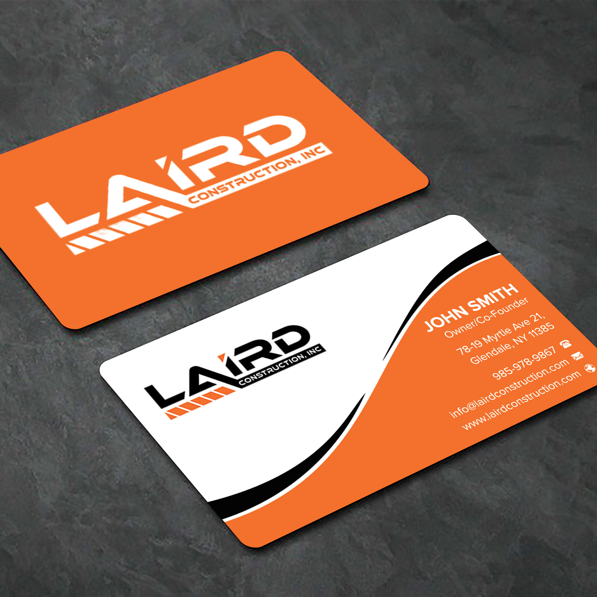 Business Card Design by sadikul islam for Laird Construction,  Inc | Design #31346892