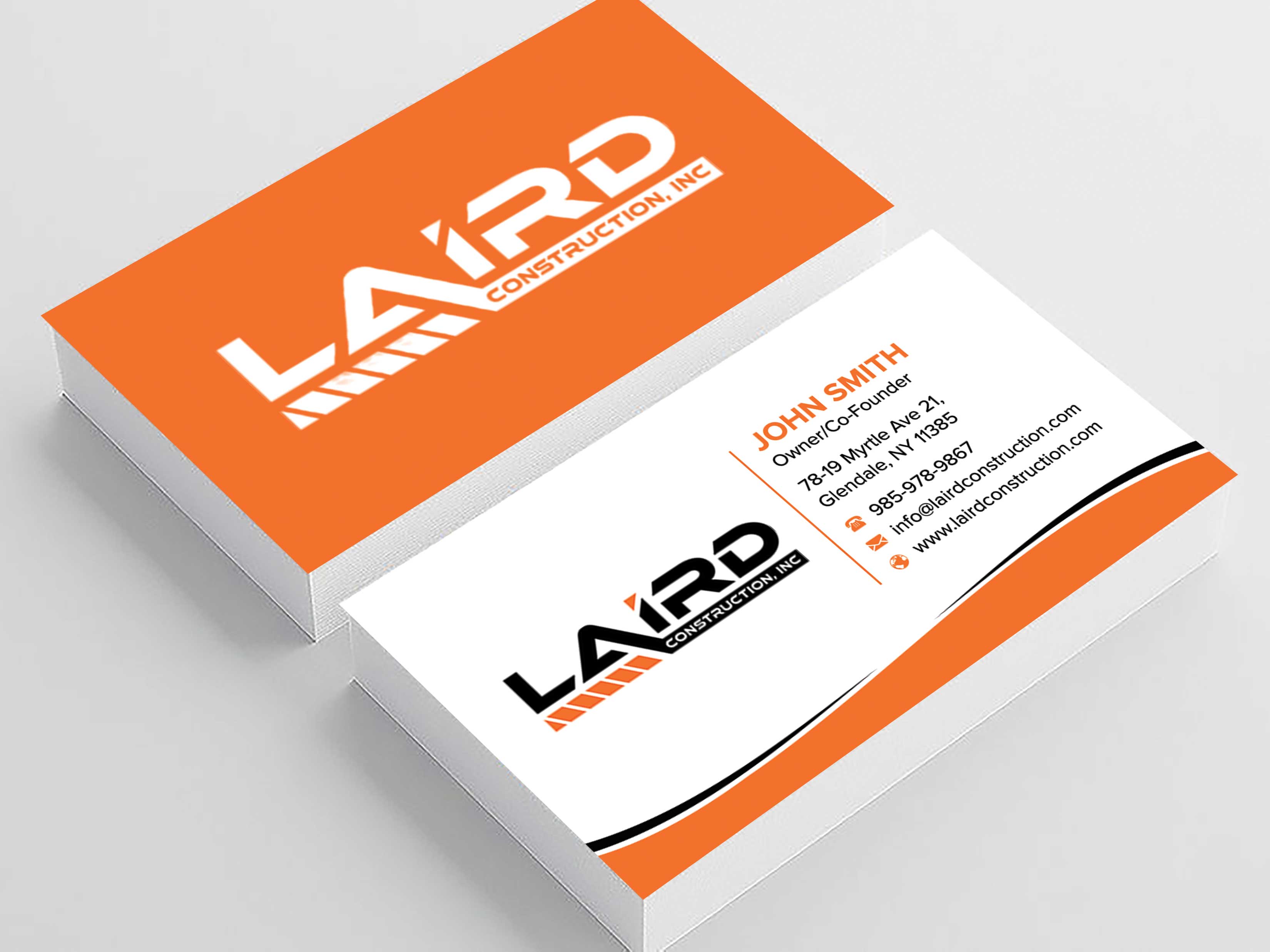 Business Card Design by sadikul islam for Laird Construction,  Inc | Design #31350031