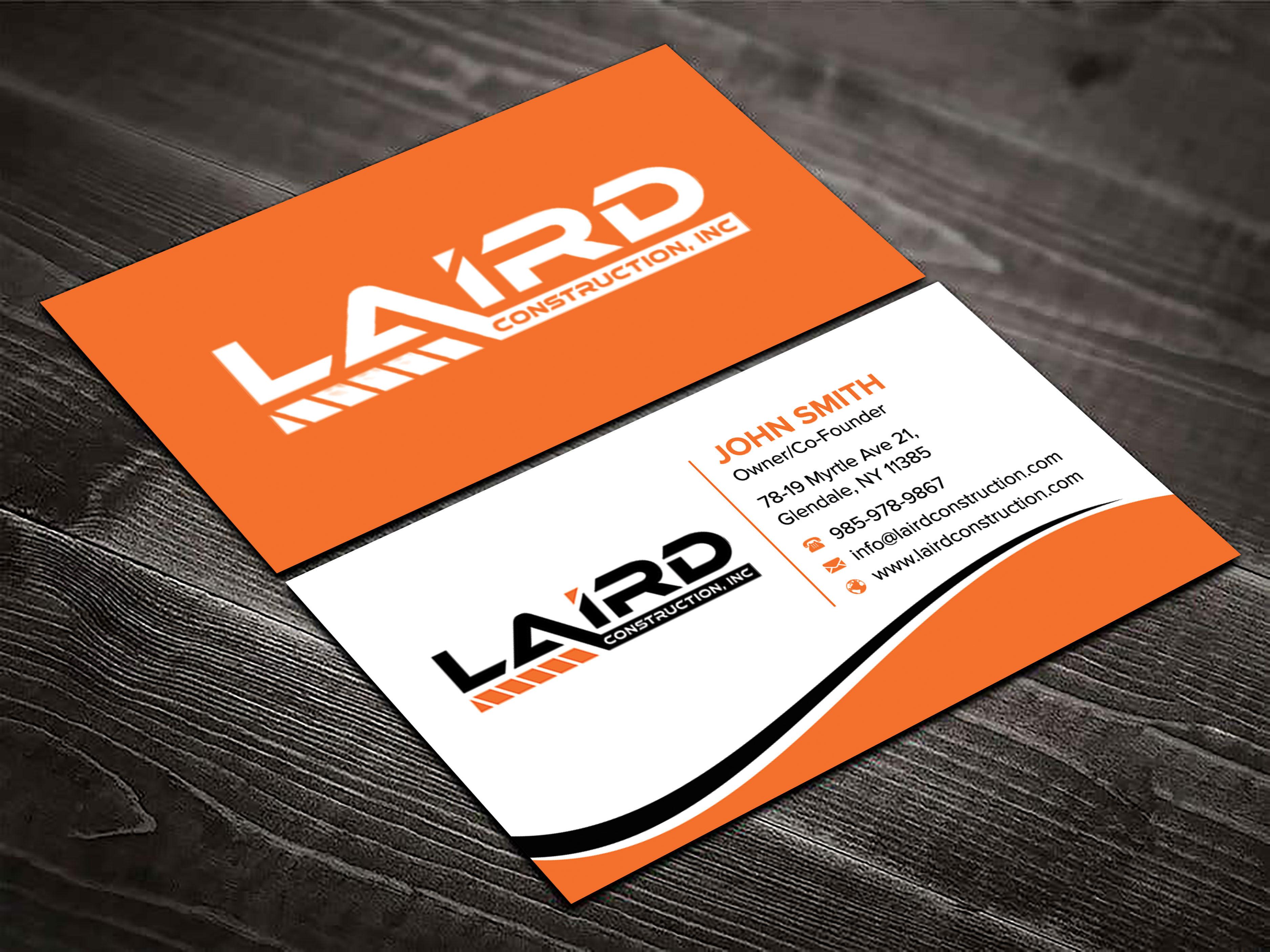 Business Card Design by sadikul islam for Laird Construction,  Inc | Design #31350036