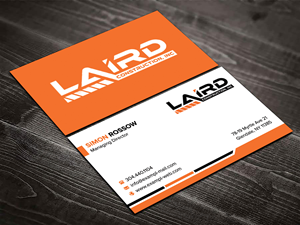 Business Card Design by sadikul islam for Laird Construction,  Inc | Design: #31350037