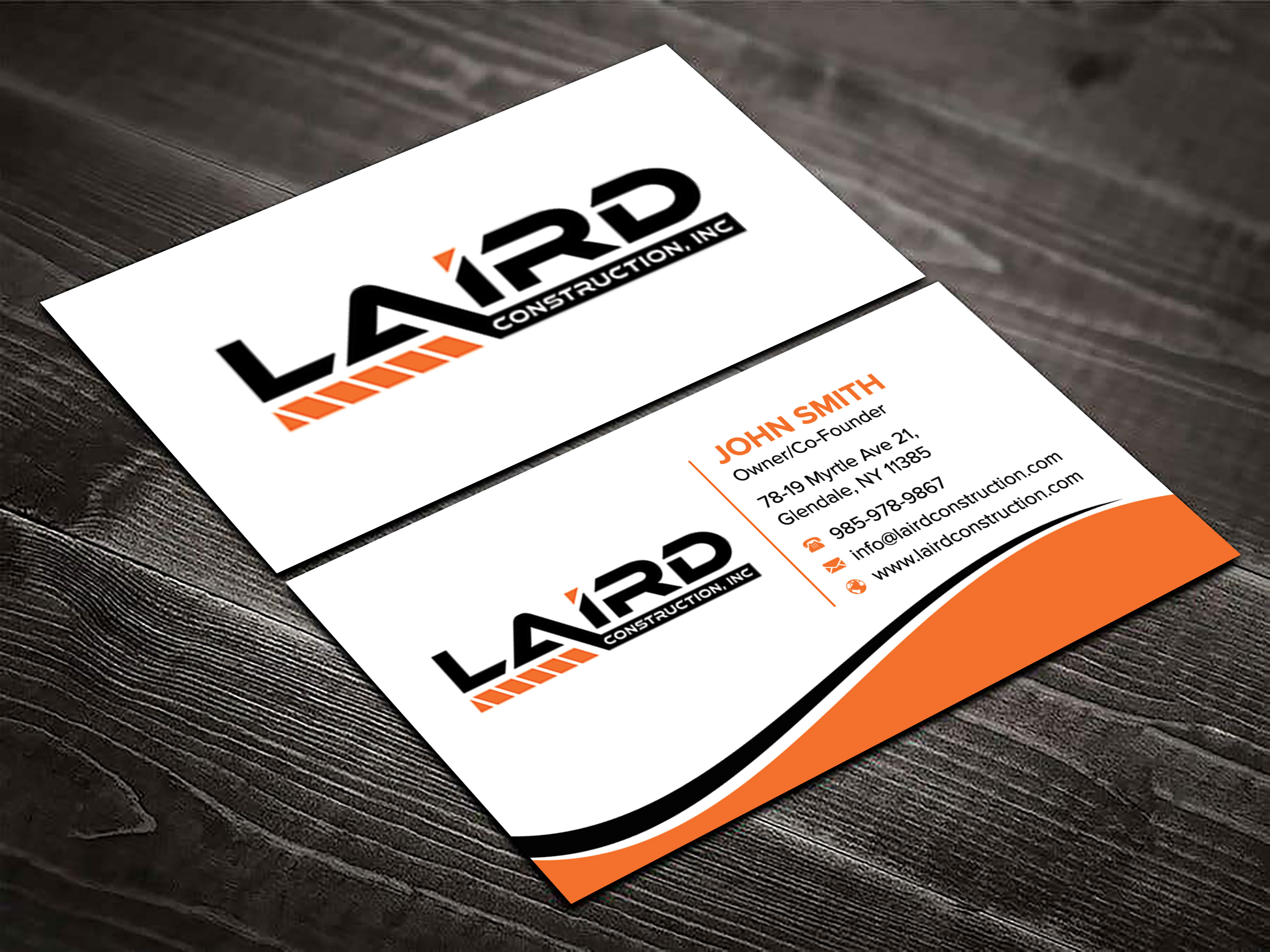 Business Card Design by sadikul islam for Laird Construction,  Inc | Design #31350039