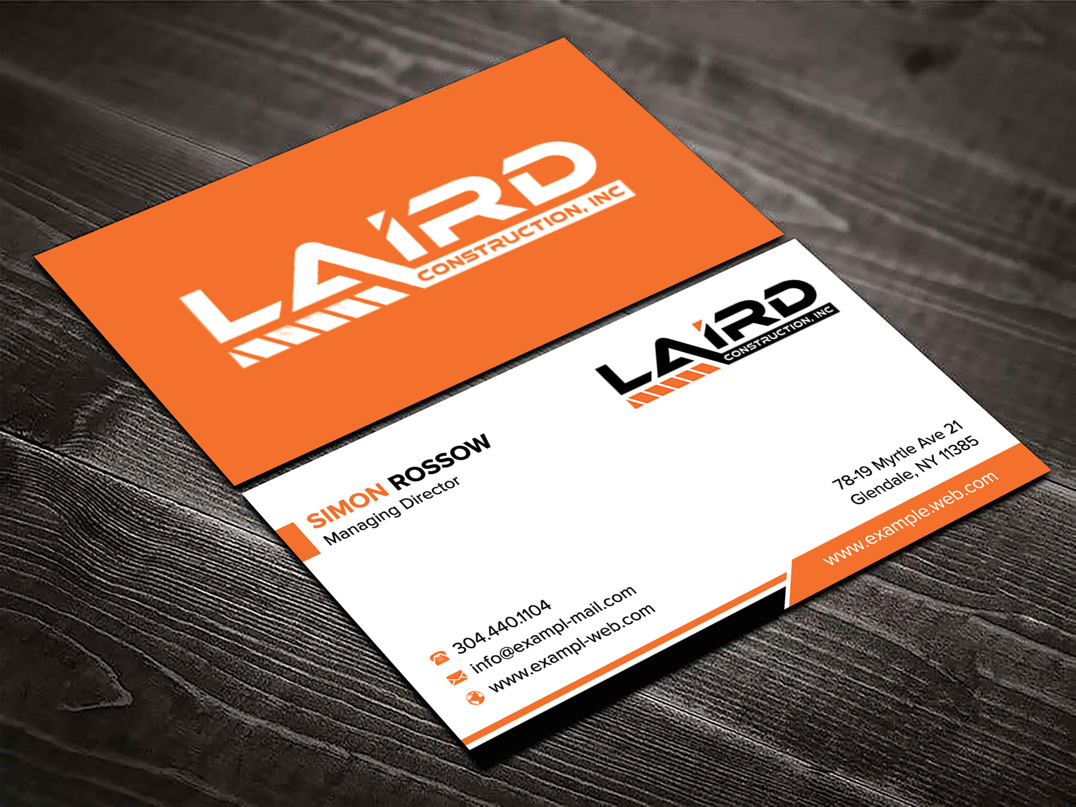 Business Card Design by sadikul islam for Laird Construction,  Inc | Design #31350043