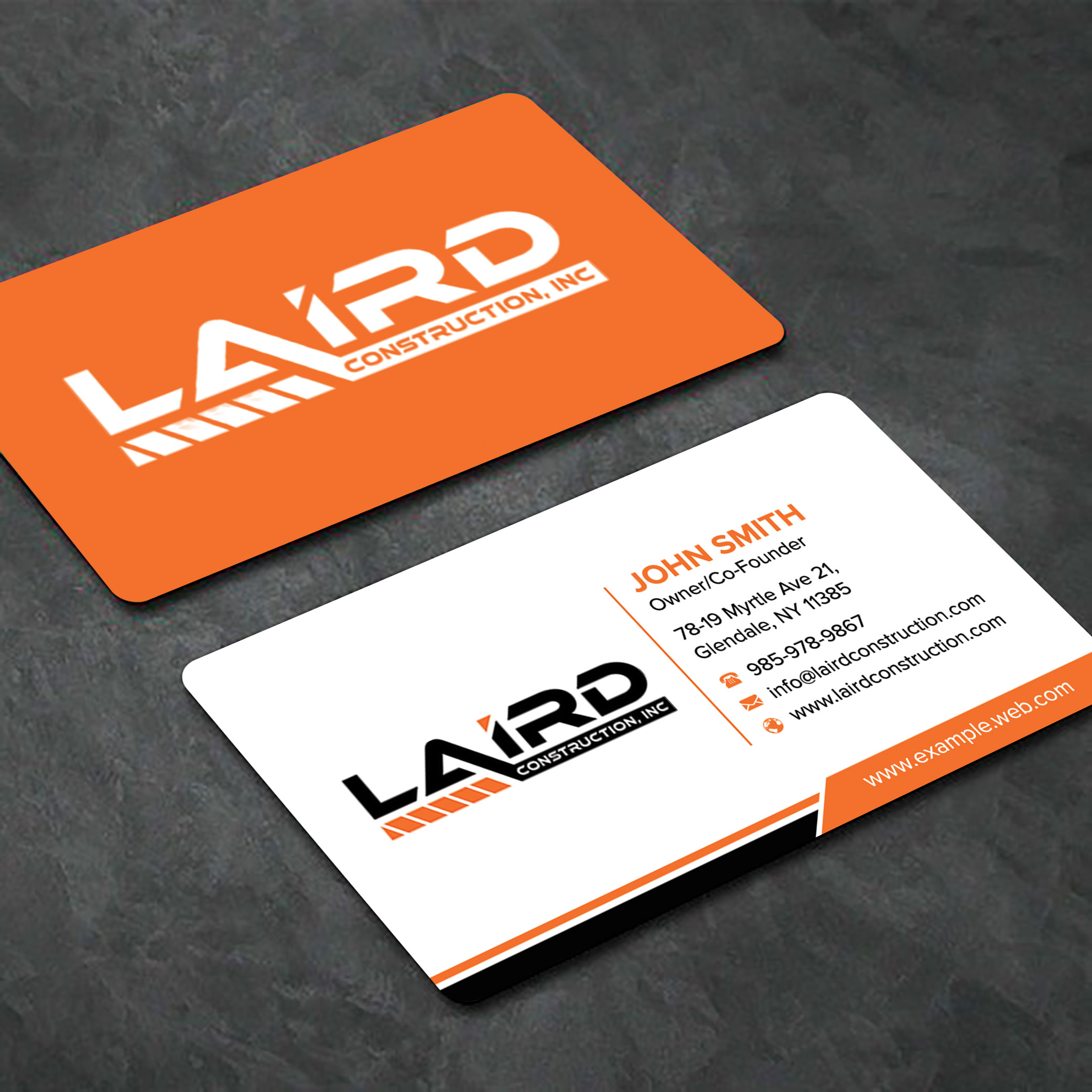 Business Card Design by sadikul islam for Laird Construction,  Inc | Design #31350045