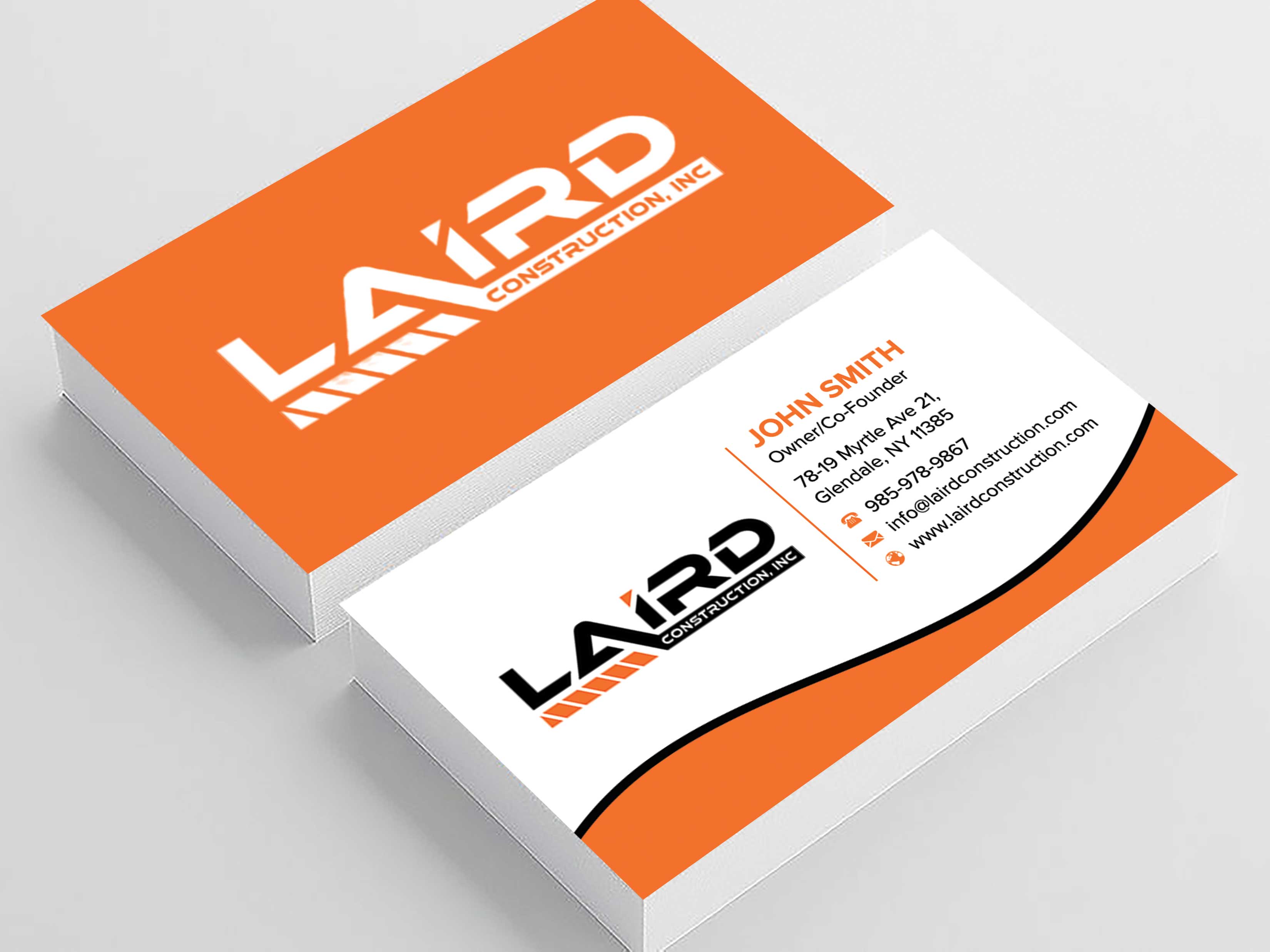 Business Card Design by sadikul islam for Laird Construction,  Inc | Design #31350051