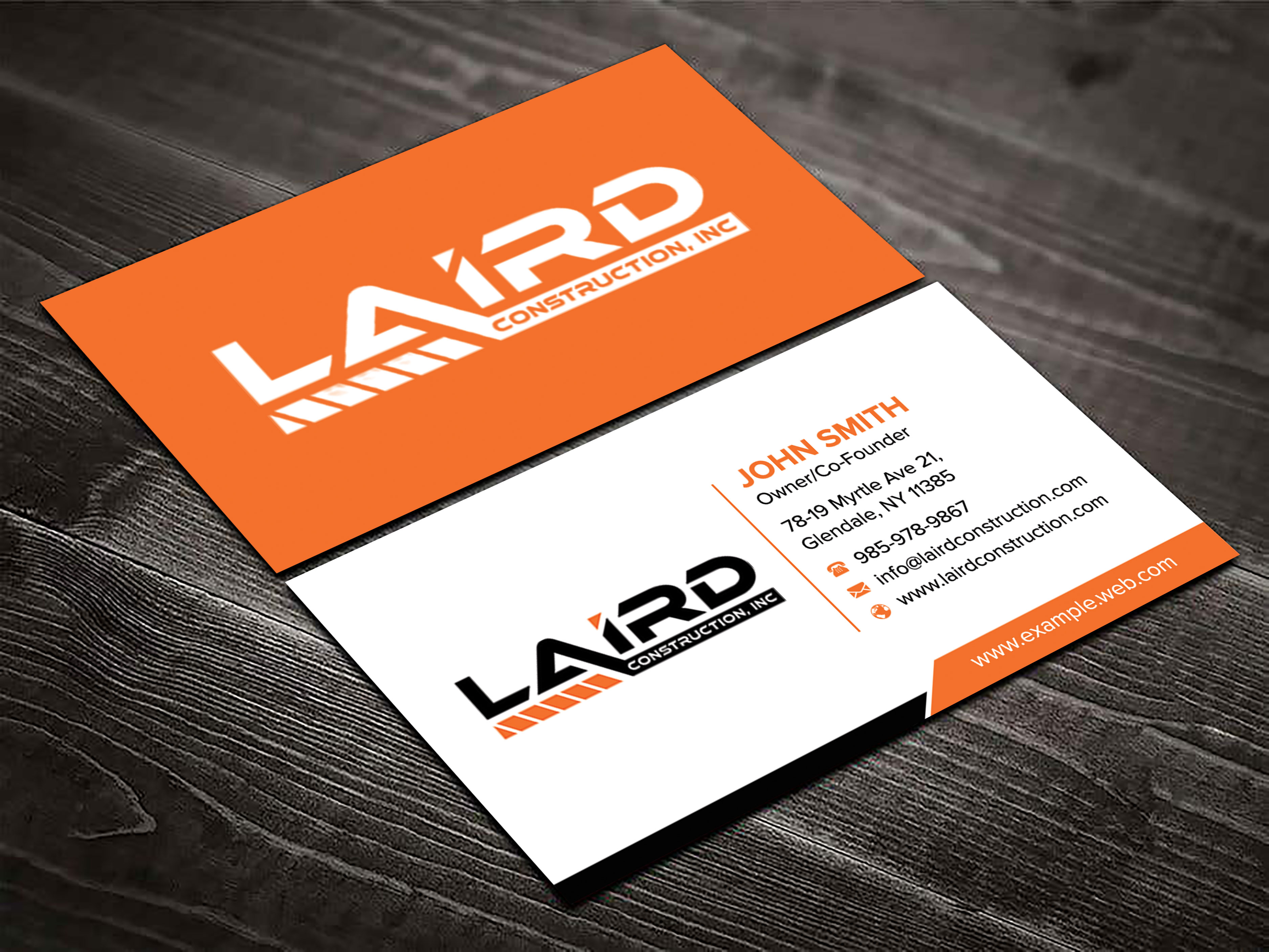 Business Card Design by sadikul islam for Laird Construction,  Inc | Design #31350053