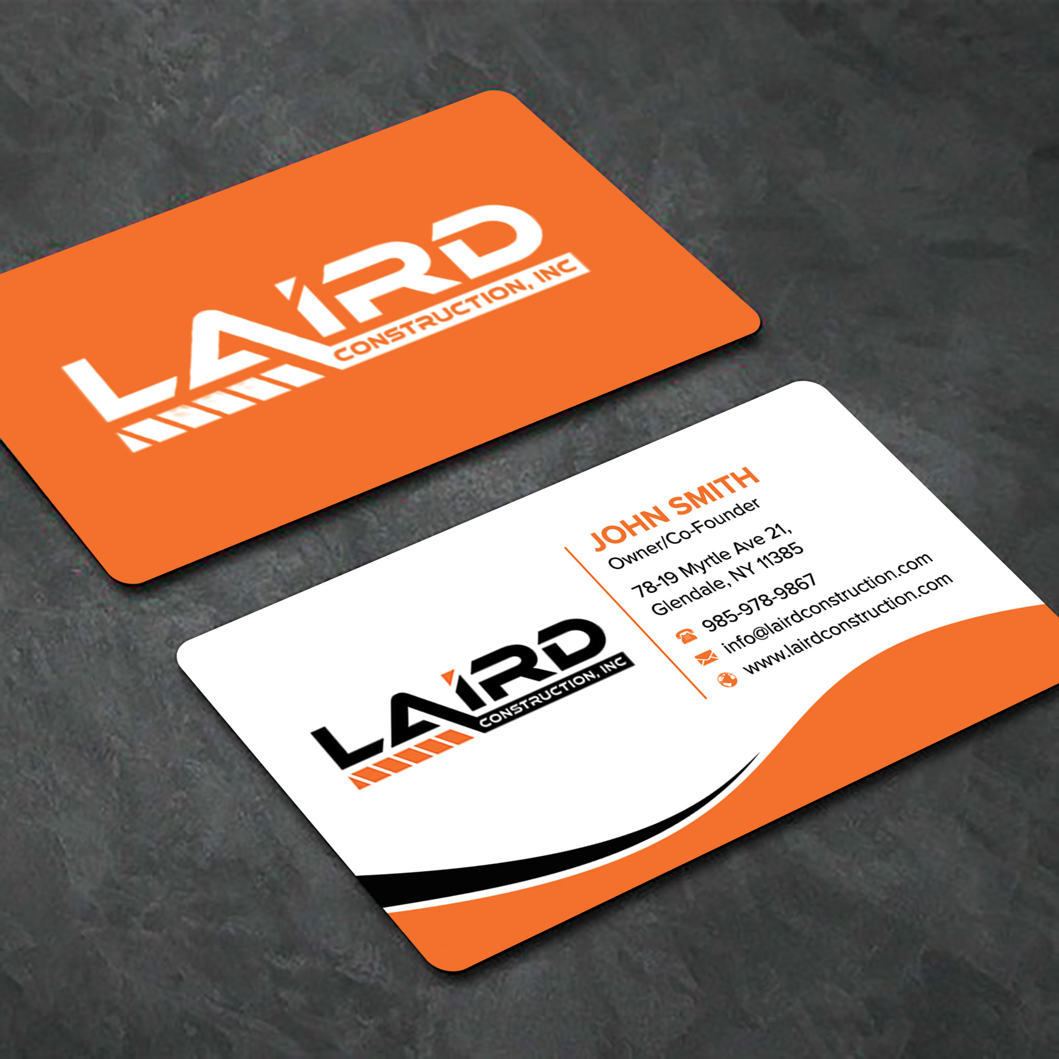 Business Card Design by sadikul islam for Laird Construction,  Inc | Design #31350398