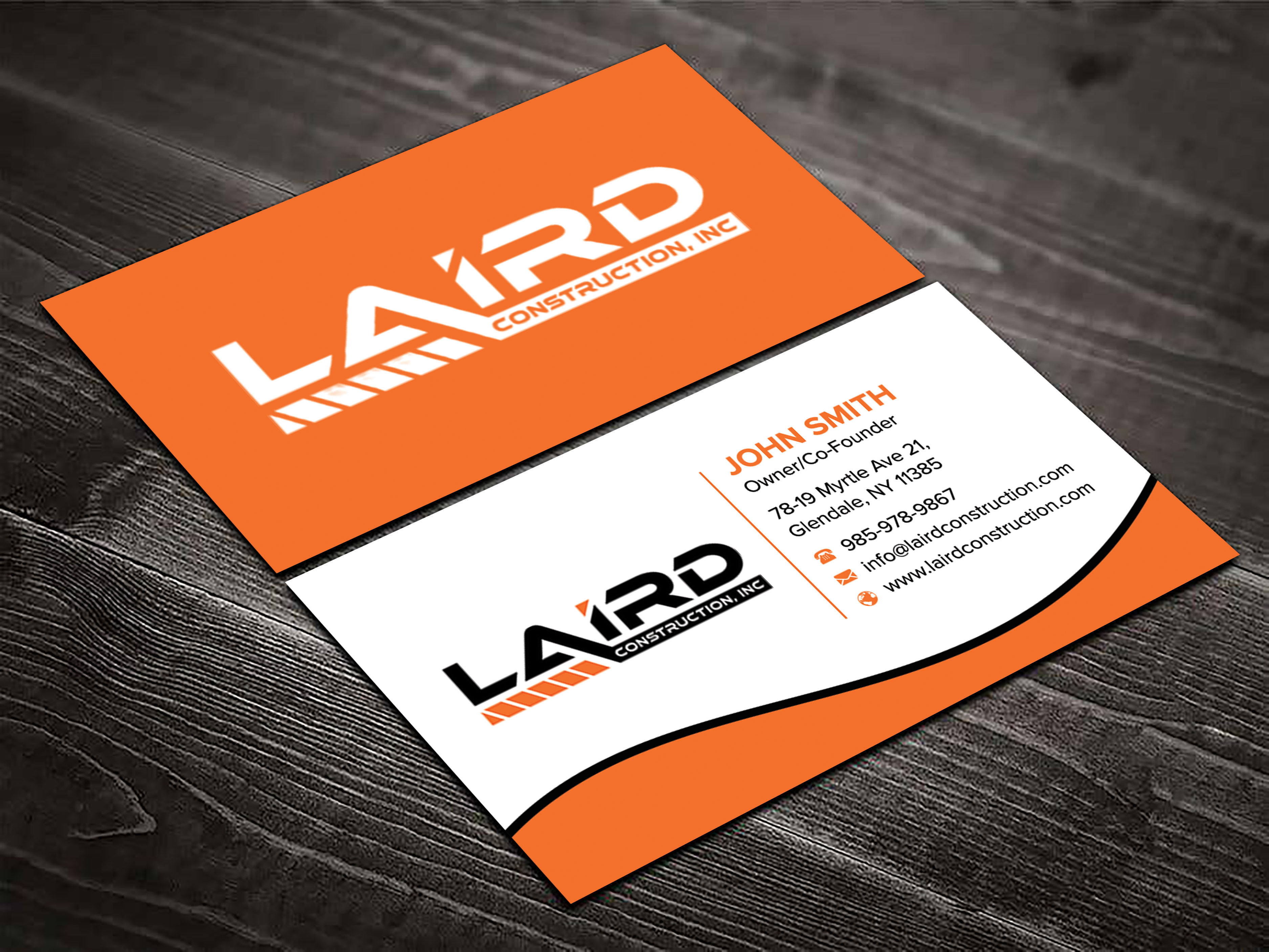 Business Card Design by sadikul islam for Laird Construction,  Inc | Design #31350399