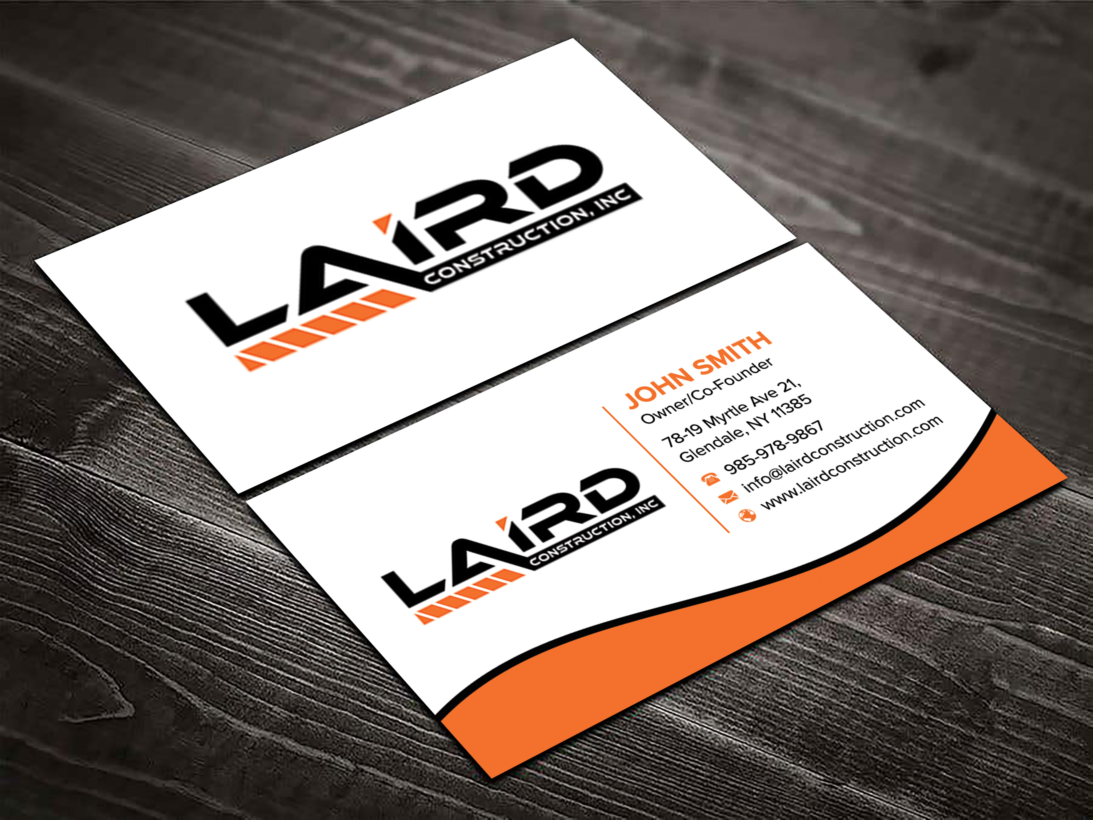 Business Card Design by sadikul islam for Laird Construction,  Inc | Design #31350401