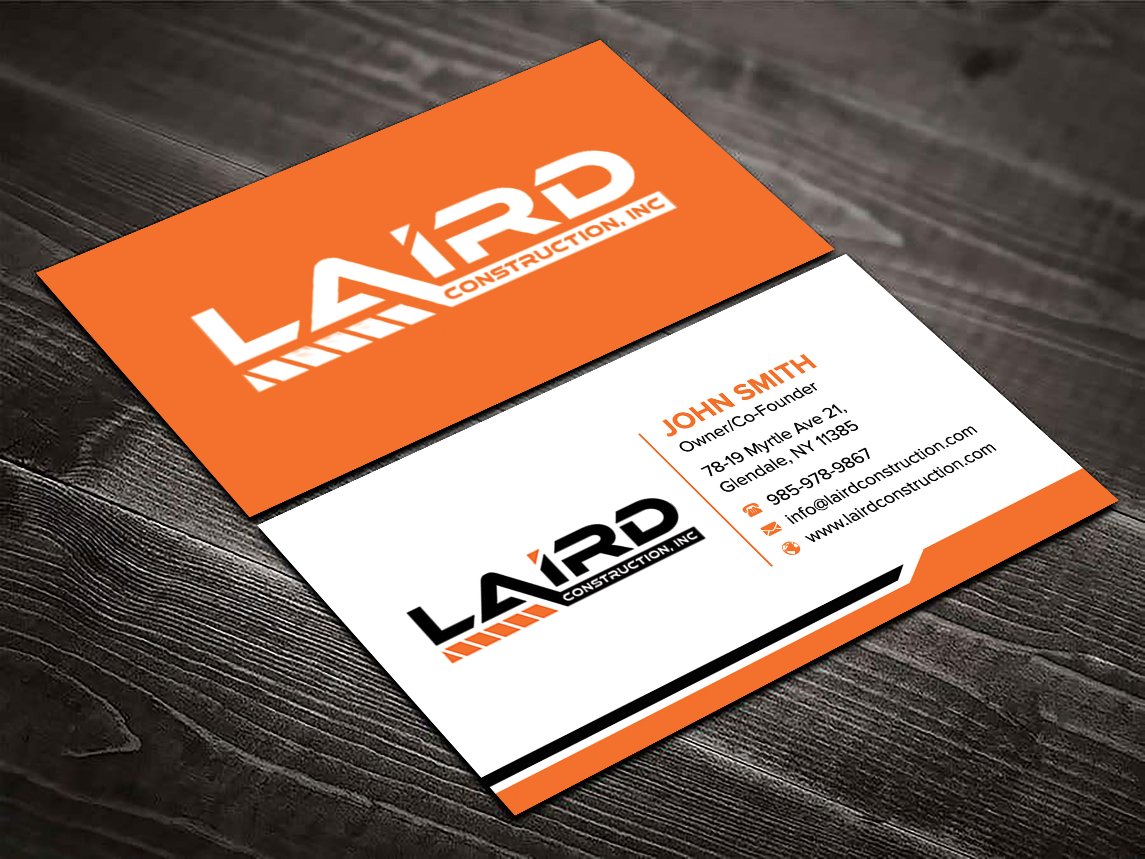 Business Card Design by sadikul islam for Laird Construction,  Inc | Design #31350405