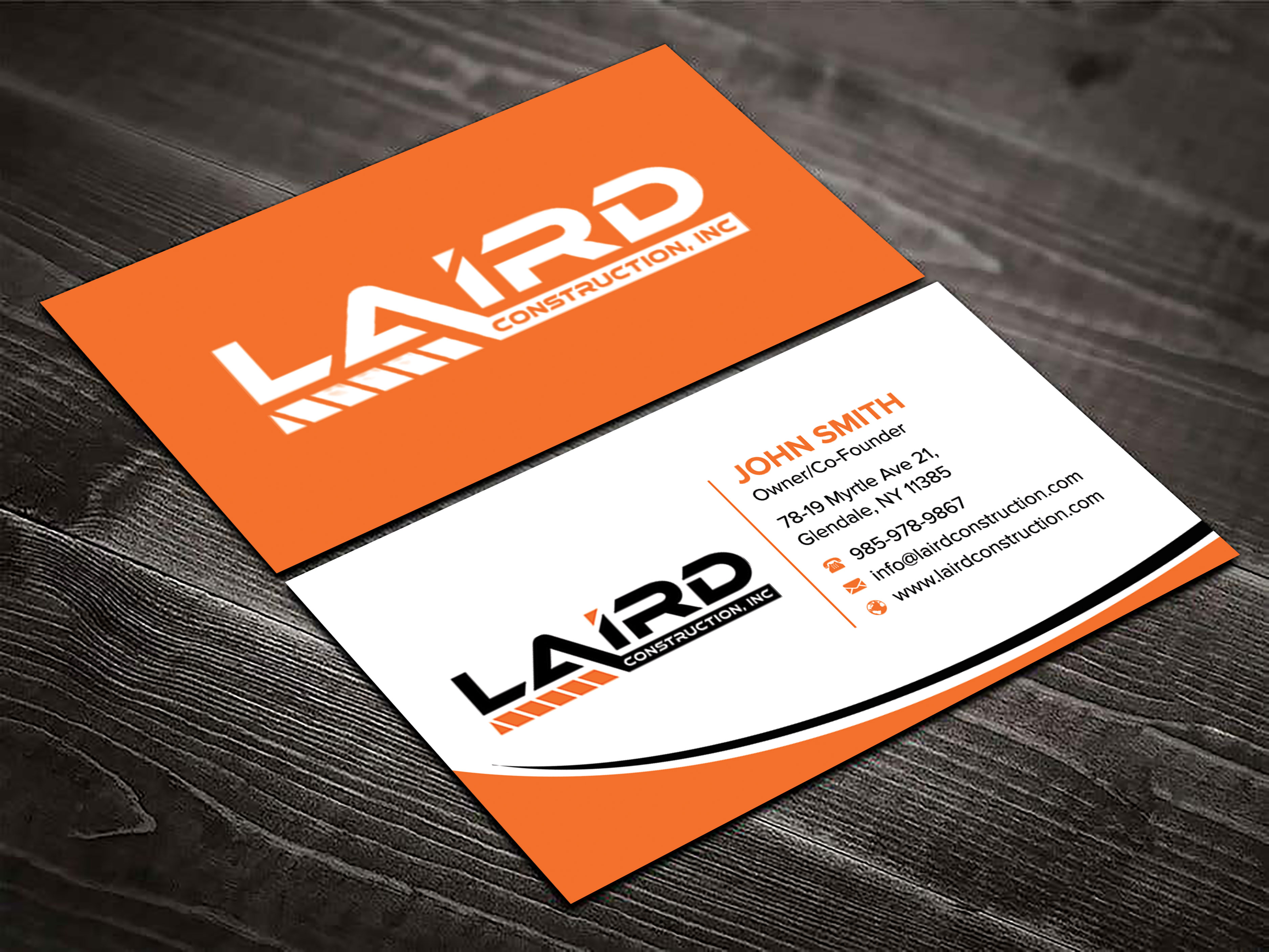 Business Card Design by sadikul islam for Laird Construction,  Inc | Design #31350408
