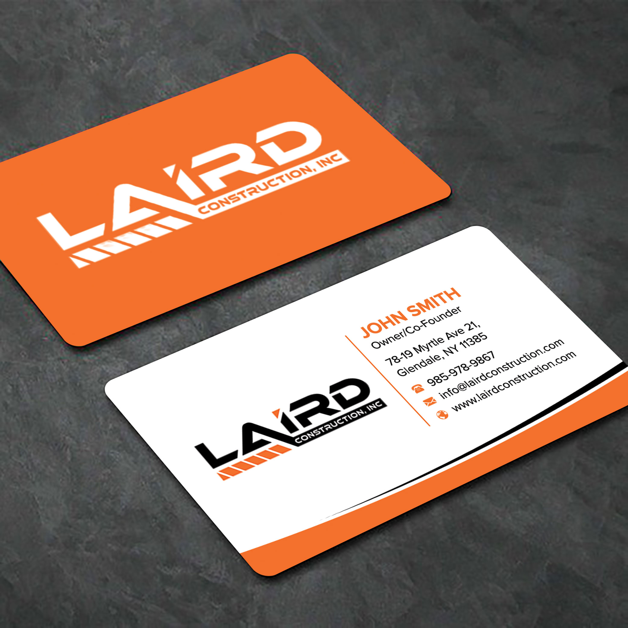 Business Card Design by sadikul islam for Laird Construction,  Inc | Design #31350413