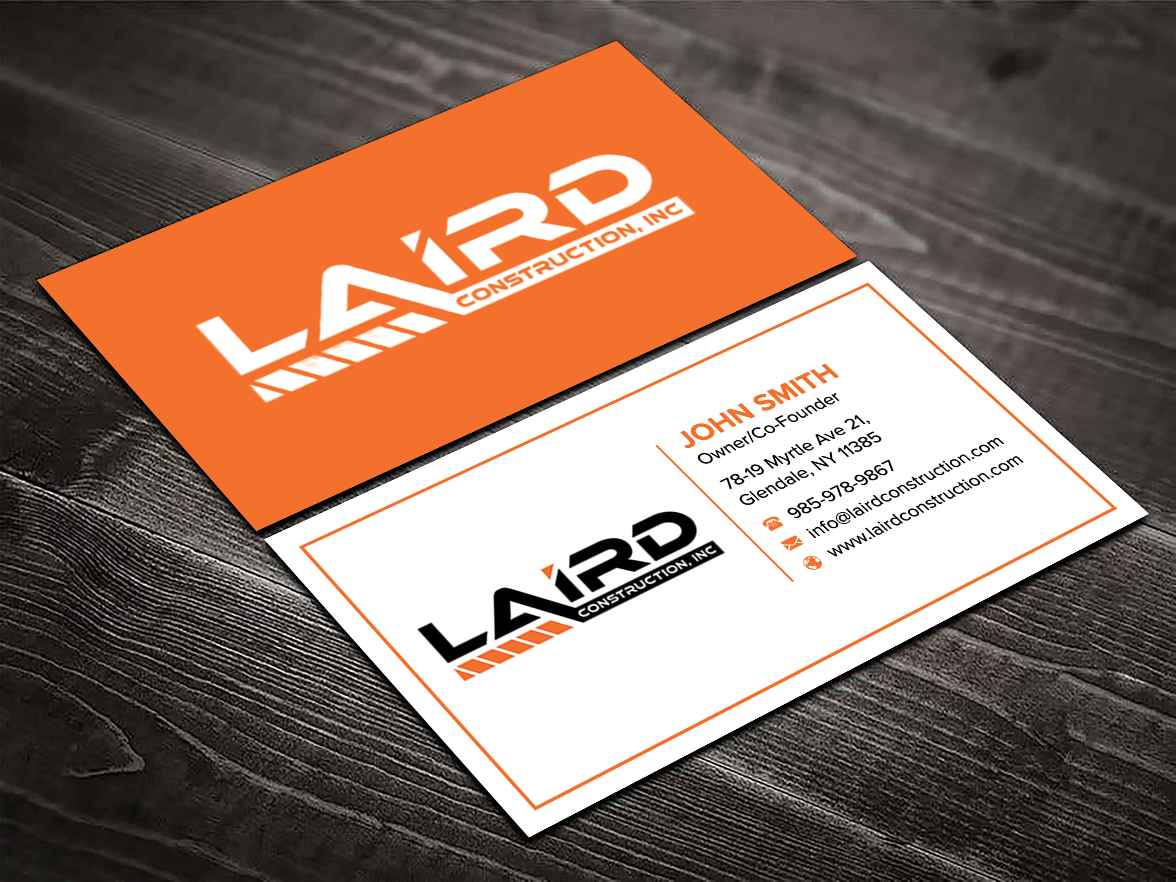 Business Card Design by sadikul islam for Laird Construction,  Inc | Design #31350415