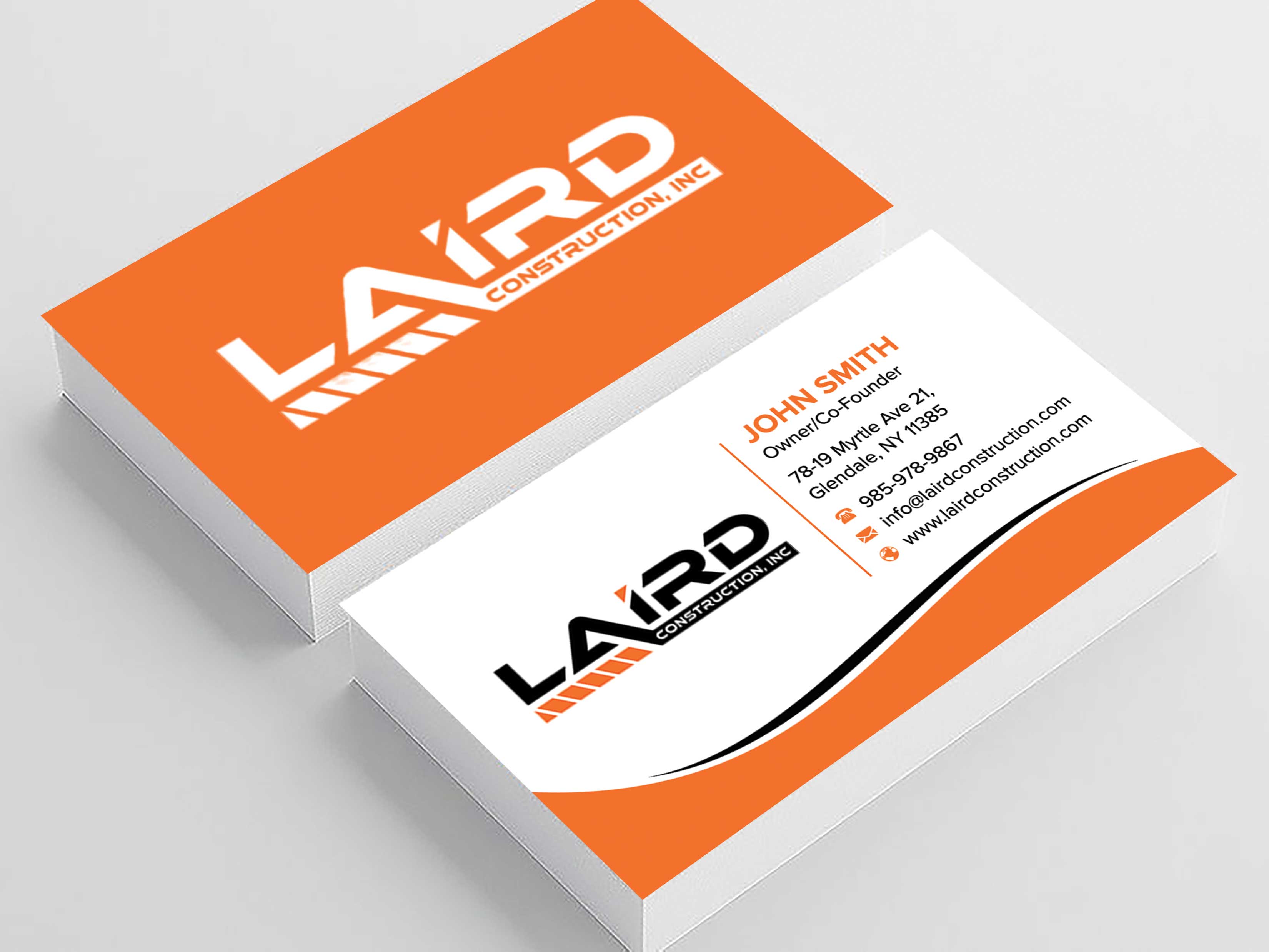 Business Card Design by sadikul islam for Laird Construction,  Inc | Design #31350422