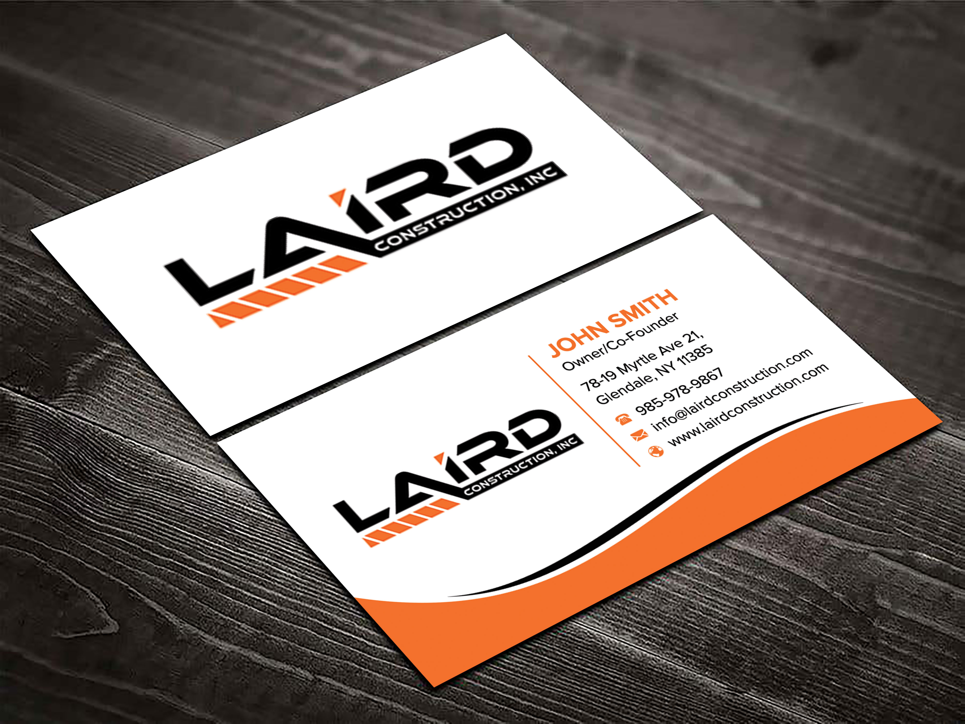 Business Card Design by sadikul islam for Laird Construction,  Inc | Design #31350426