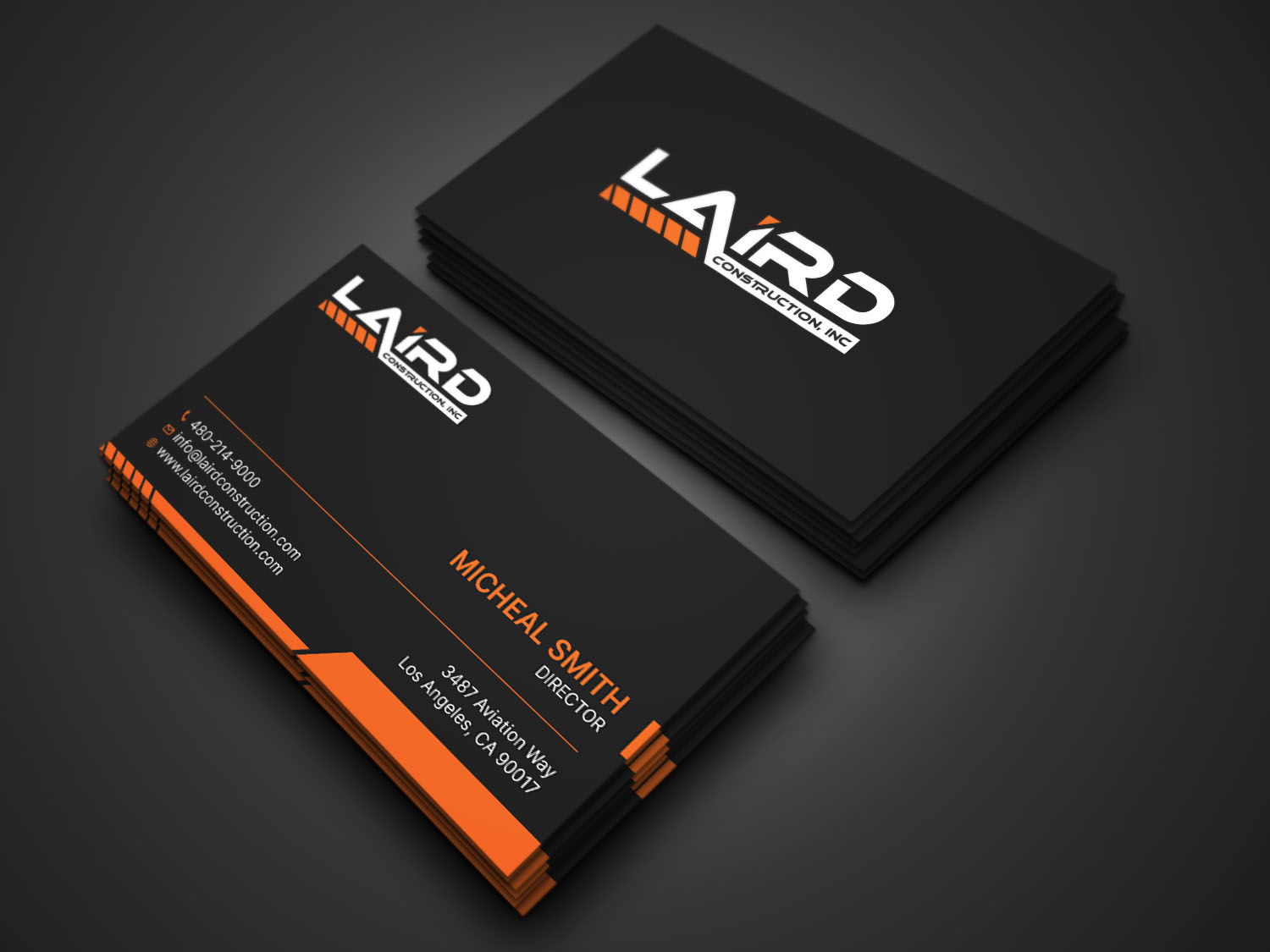 Business Card Design by RENEXIT for Laird Construction,  Inc | Design #31342791