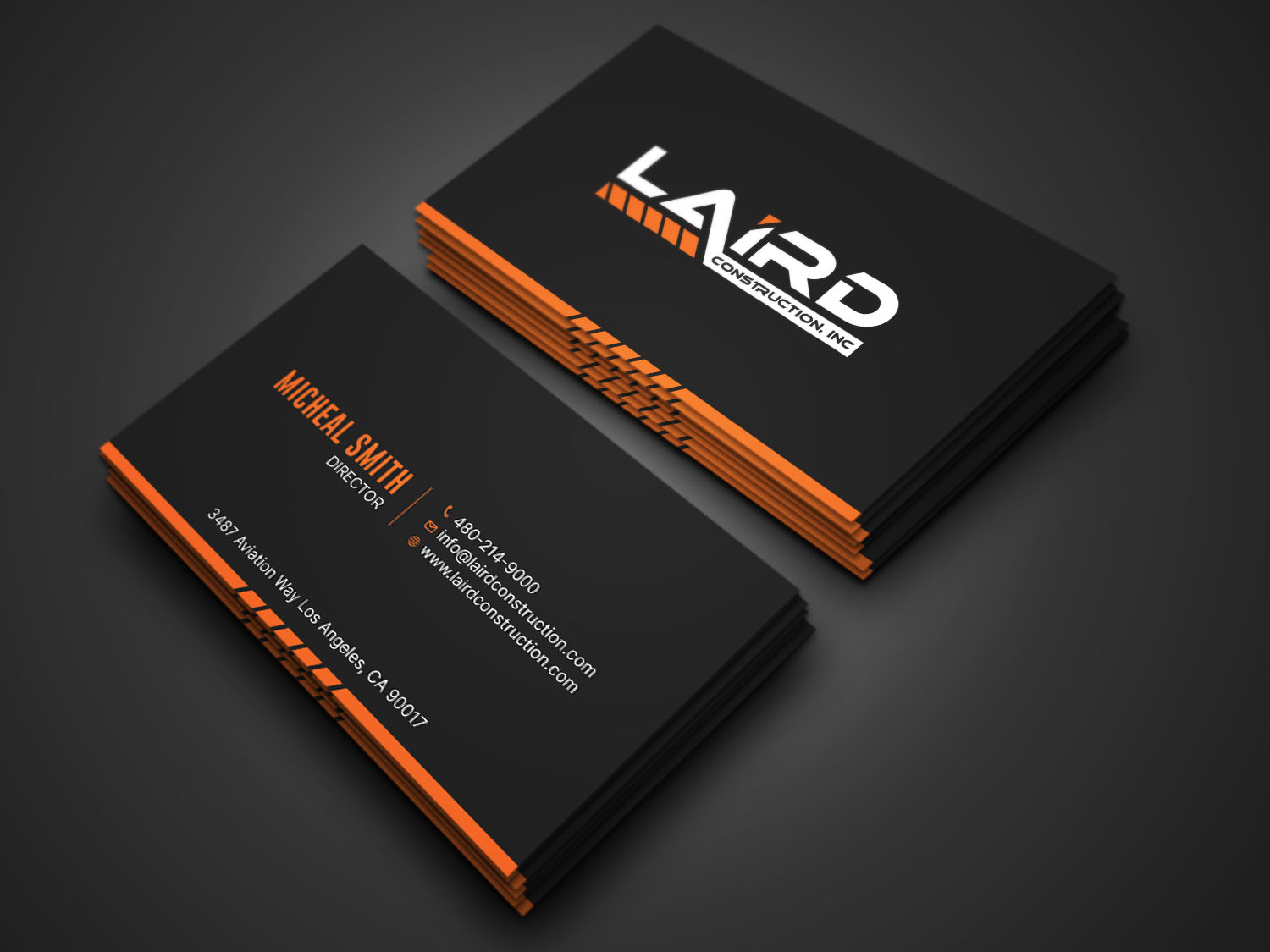 Business Card Design by RENEXIT for Laird Construction,  Inc | Design #31342792