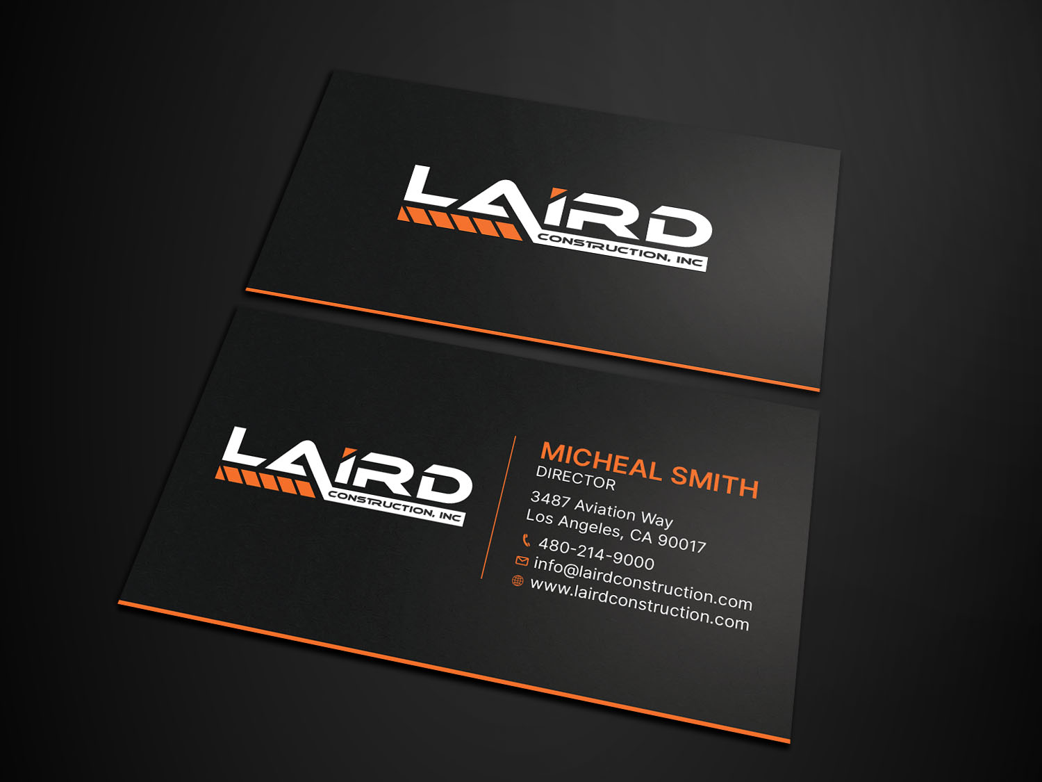 Business Card Design by RENEXIT for Laird Construction,  Inc | Design #31342793