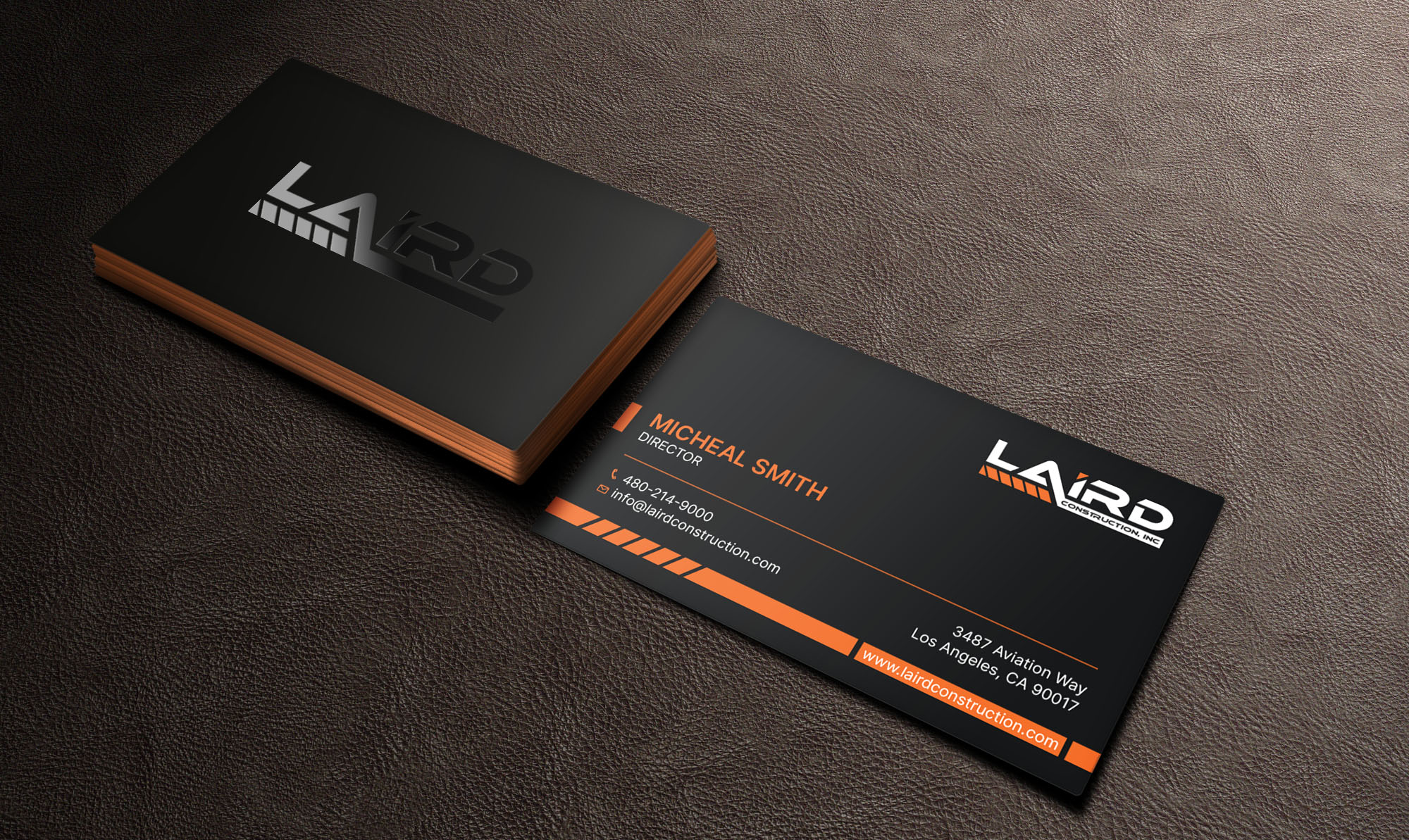 Business Card Design by RENEXIT for Laird Construction,  Inc | Design #31342869