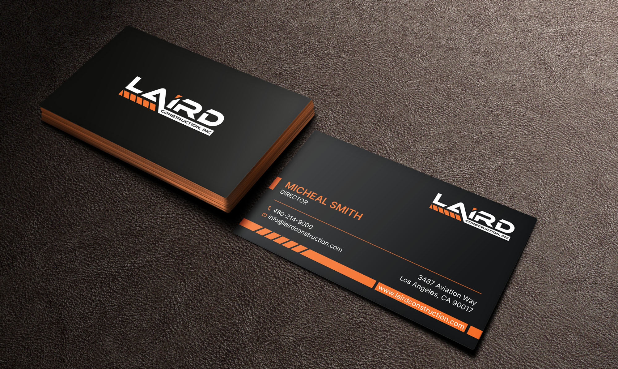 Business Card Design by RENEXIT for Laird Construction,  Inc | Design #31342870