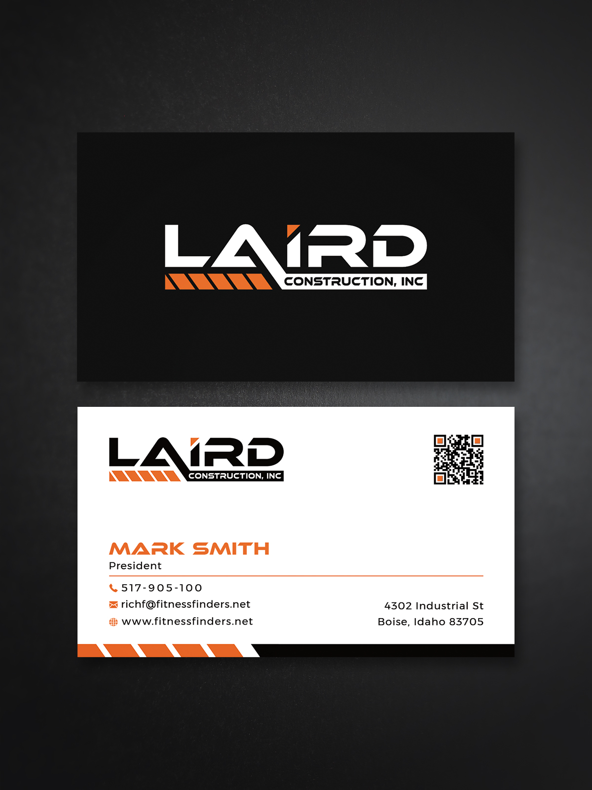 Business Card Design by Creative Moon Design for Laird Construction,  Inc | Design #31357380