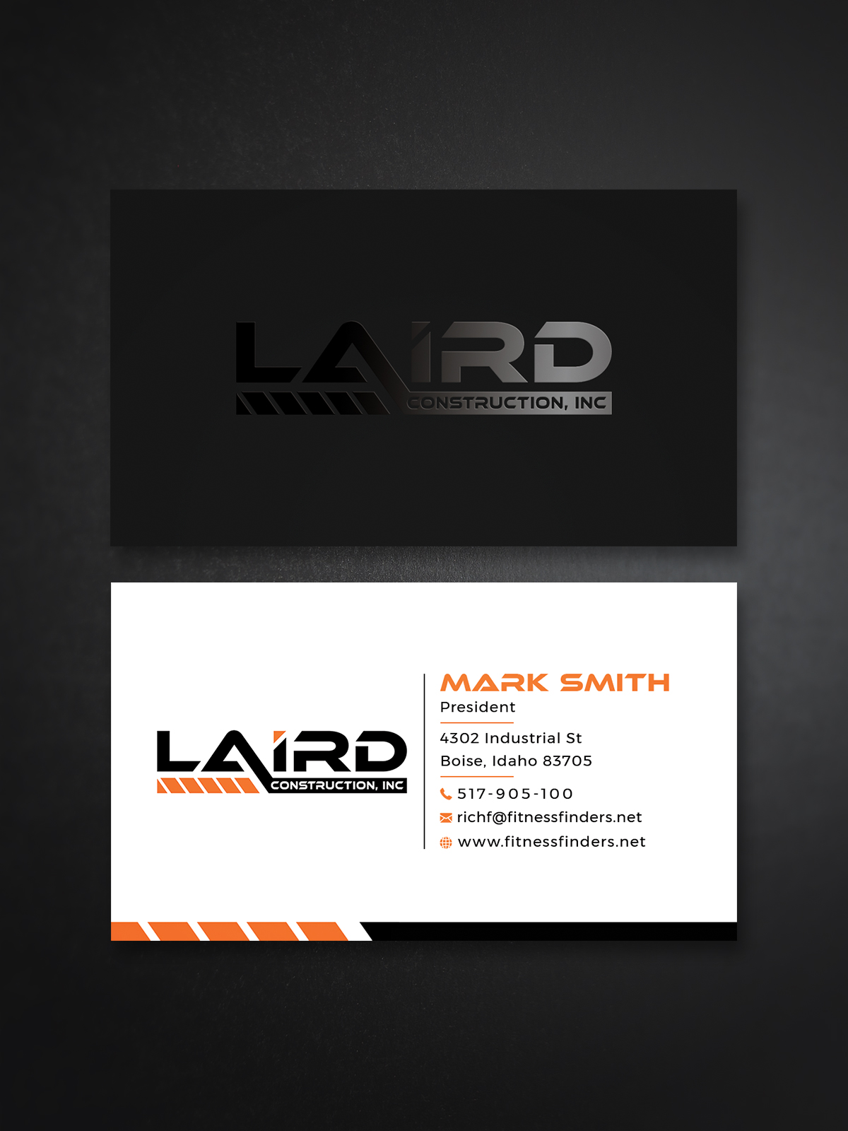 Business Card Design by Creative Moon Design for Laird Construction,  Inc | Design #31357381