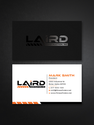 Business Card Design by Creative Moon Design for Laird Construction,  Inc | Design: #31357381