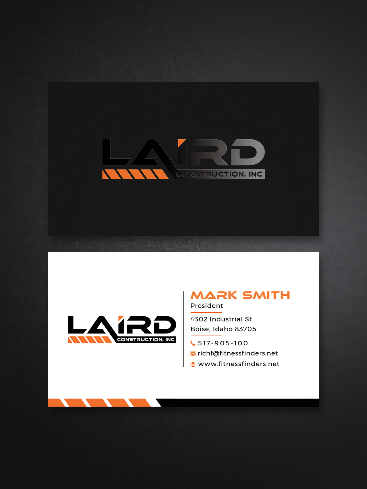 Business Card Design by Creative Moon Design for Laird Construction,  Inc | Design #31357382