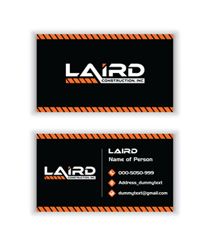 Business Card Design by Digi_Design555 for Laird Construction,  Inc | Design: #31341857