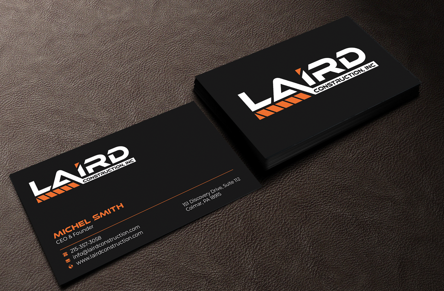 Business Card Design by Graphixpointt for Laird Construction,  Inc | Design #31340364