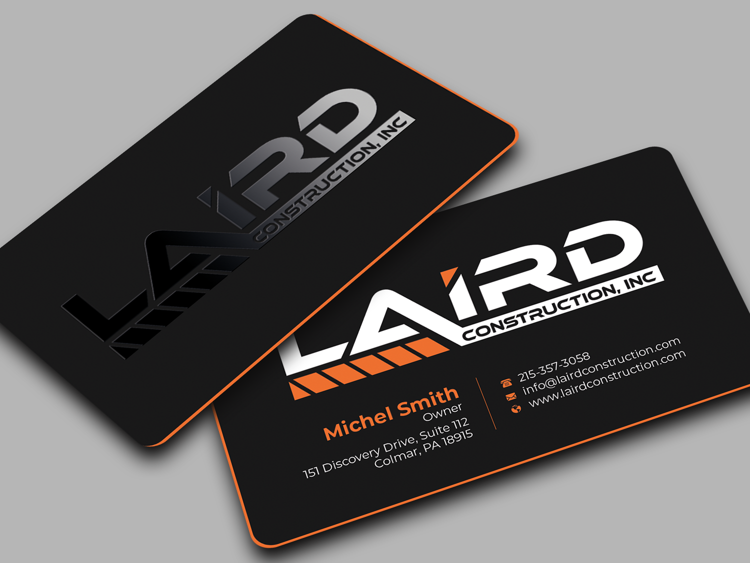 Business Card Design by Graphixpointt for Laird Construction,  Inc | Design #31340381