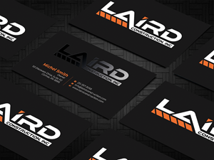 Business Card Design by Graphixpointt for Laird Construction,  Inc | Design: #31340410