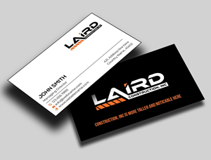 Design de Carte de Visite par jasmeen1975 pour Laird Construction,  Inc | Design : #31340668