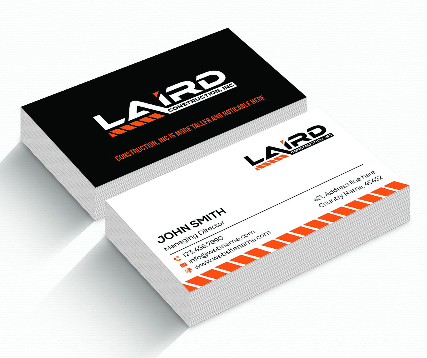 Visitenkarten-Design von jasmeen1975 für Laird Construction,  Inc | Design #31340712