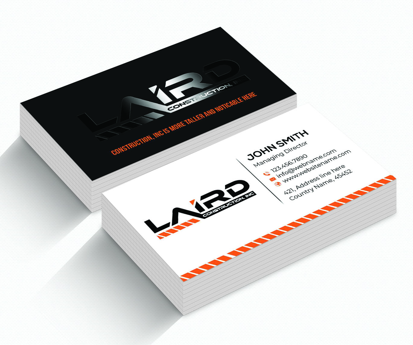 Visitenkarten-Design von jasmeen1975 für Laird Construction,  Inc | Design #31340924