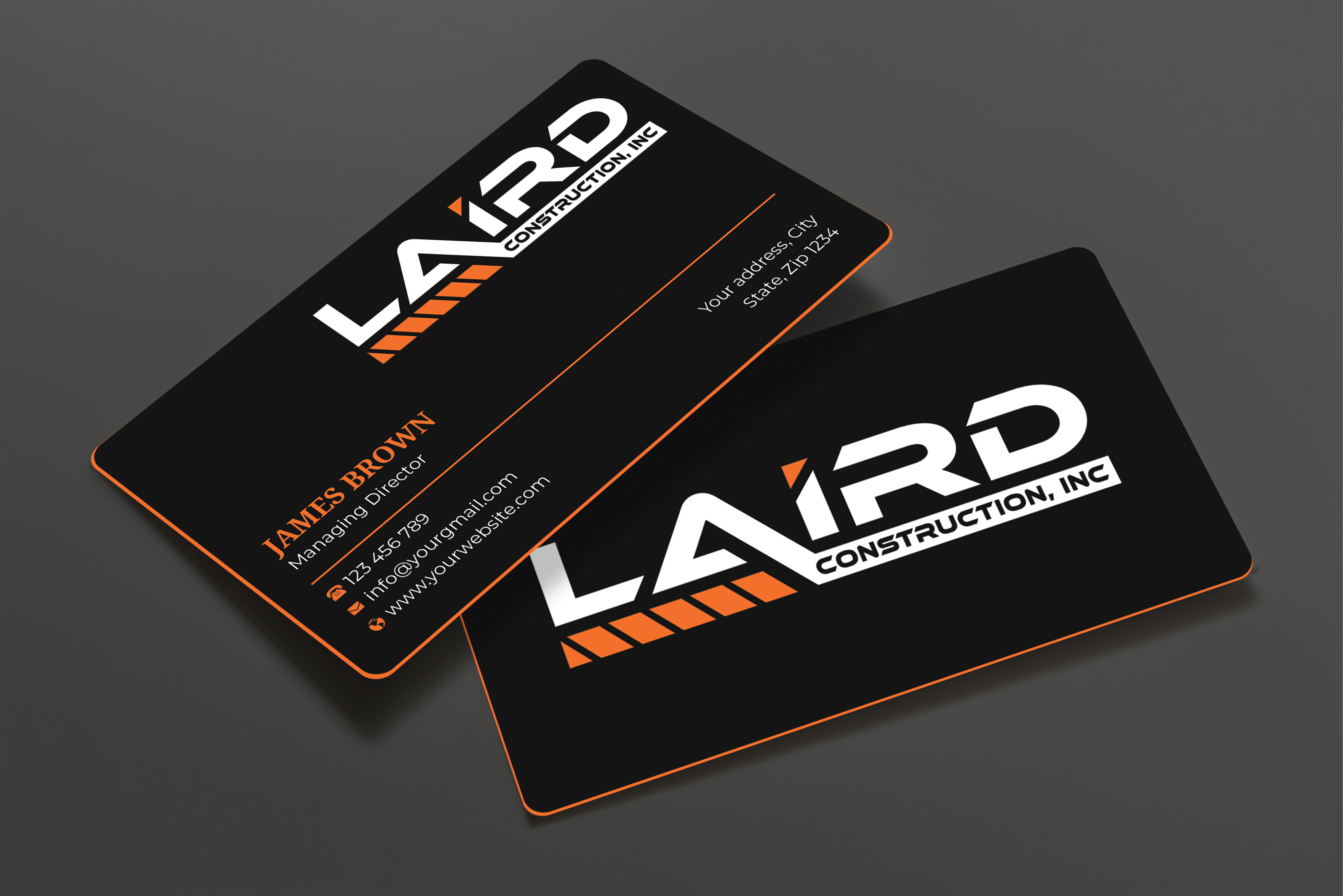 Business Card Design by Expert Bappy for Laird Construction,  Inc | Design #31337604