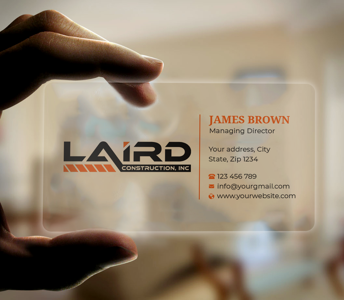 Business Card Design by Expert Bappy for Laird Construction,  Inc | Design #31337654