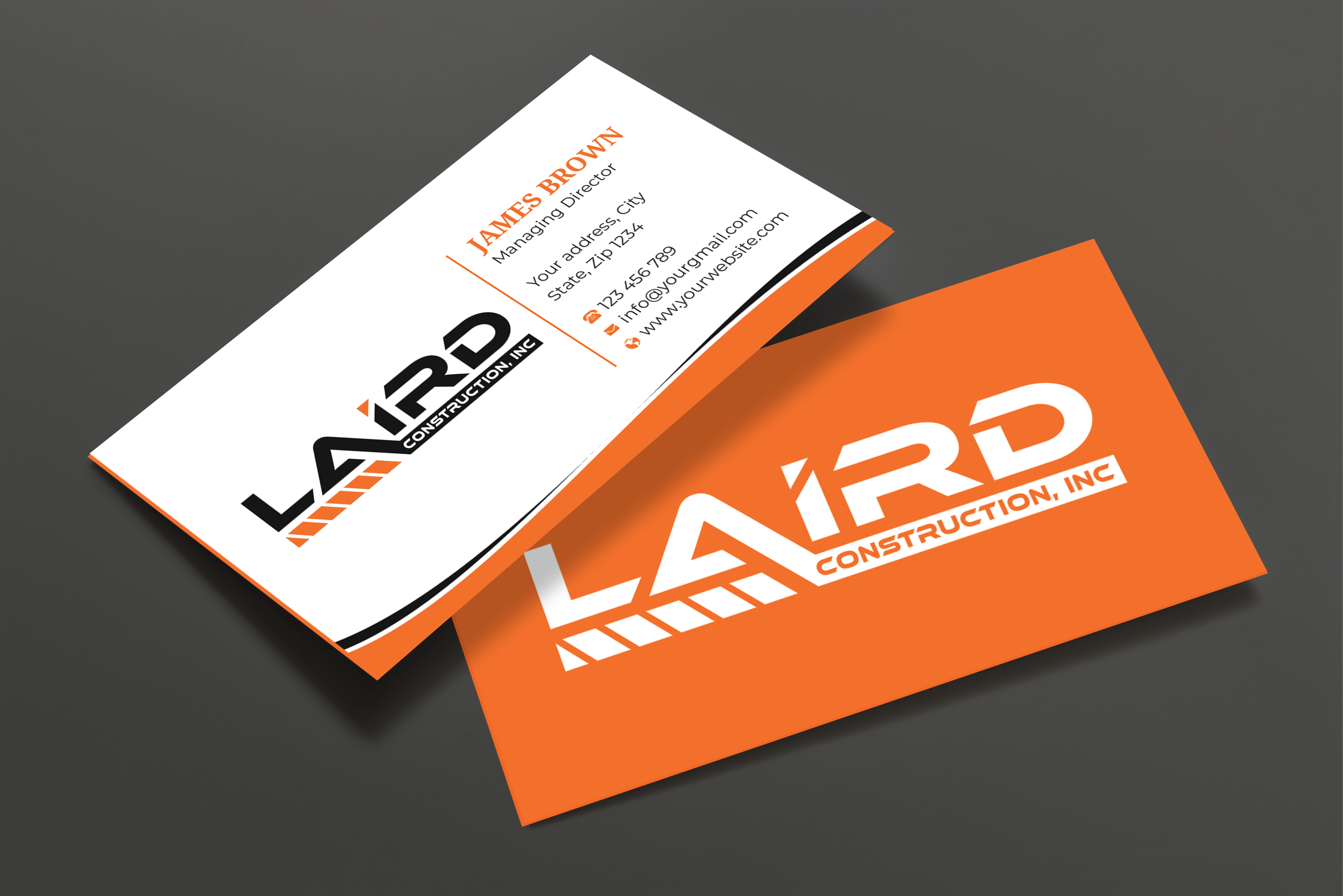 Business Card Design by Expert Bappy for Laird Construction,  Inc | Design #31337746