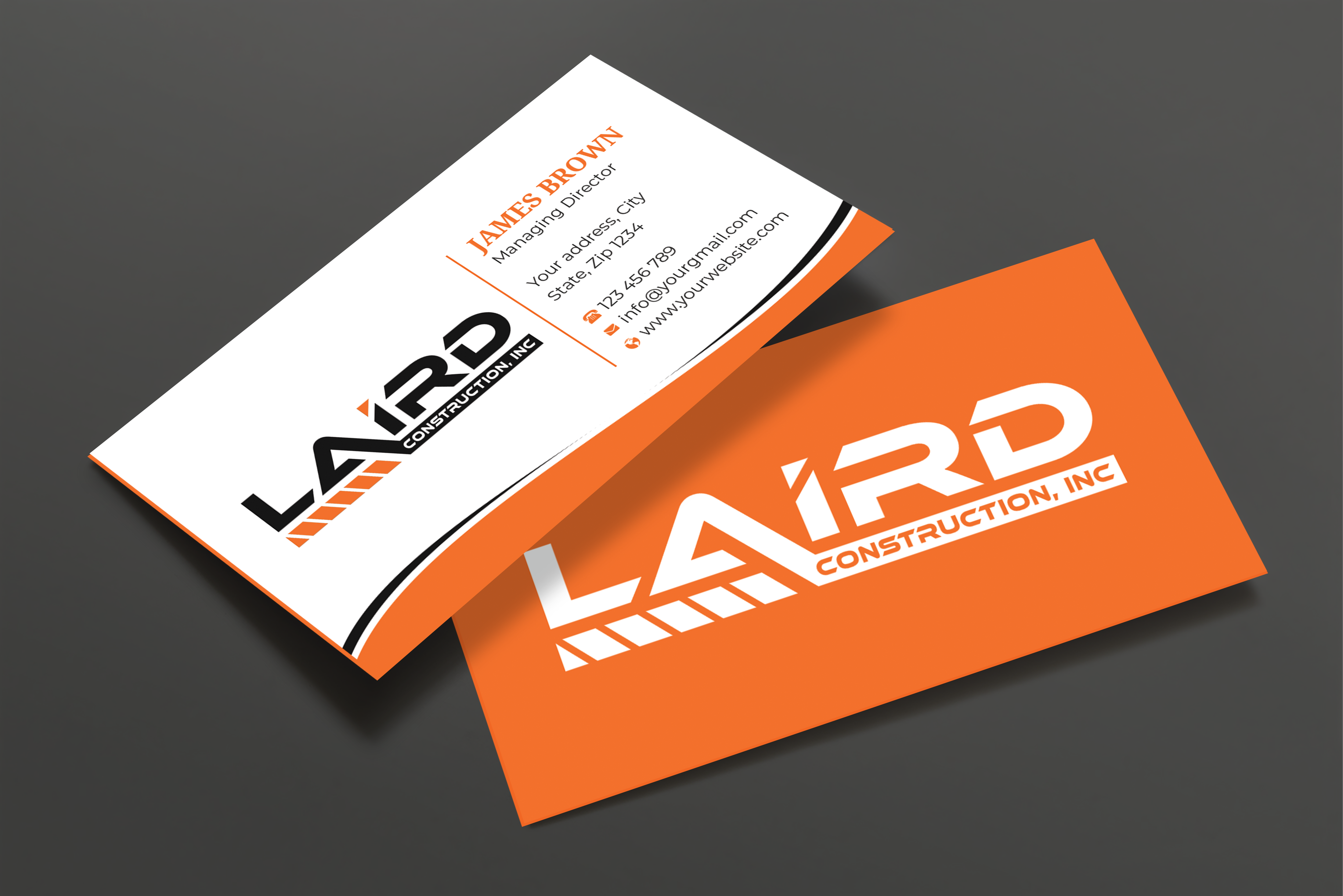 Business Card Design by Expert Bappy for Laird Construction,  Inc | Design #31337747