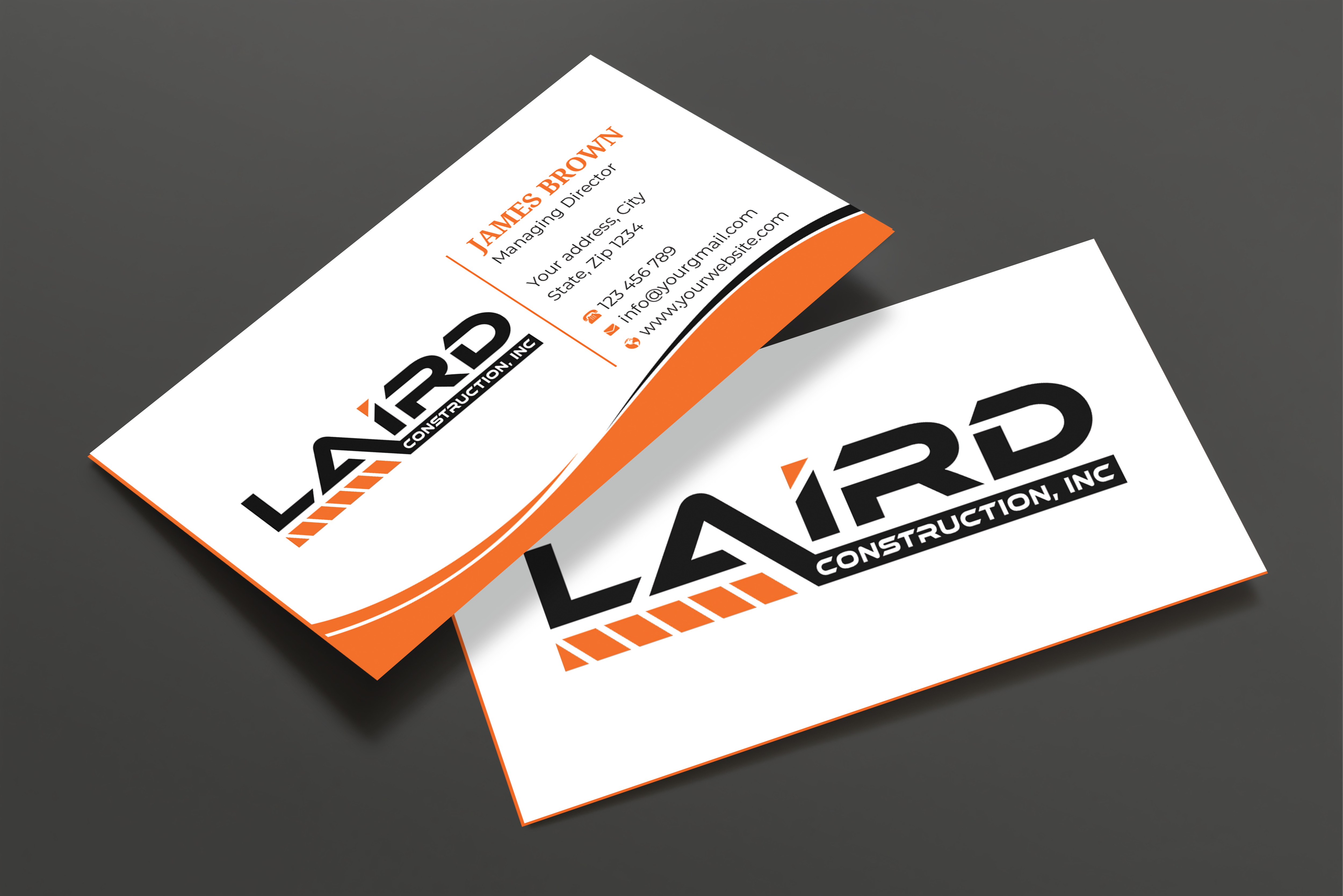 Business Card Design by Expert Bappy for Laird Construction,  Inc | Design #31337749