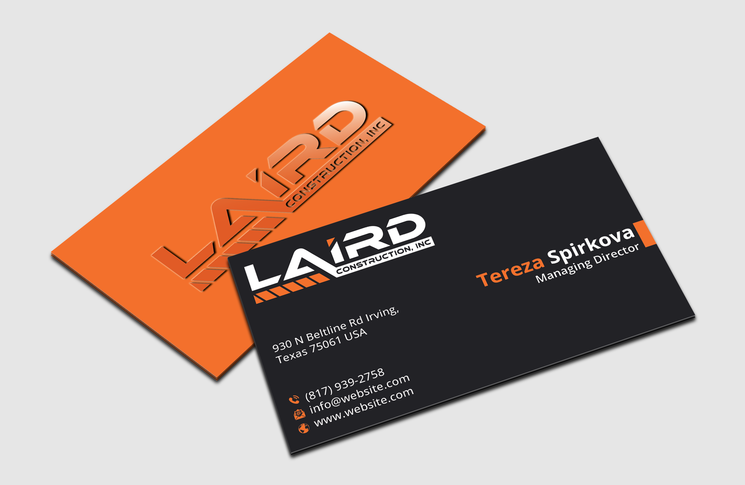 Business Card Design by DesignerShahadat for Laird Construction,  Inc | Design #31358689