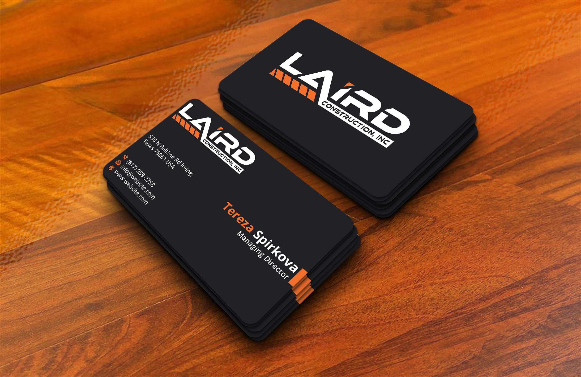 Business Card Design by DesignerShahadat for Laird Construction,  Inc | Design #31358690