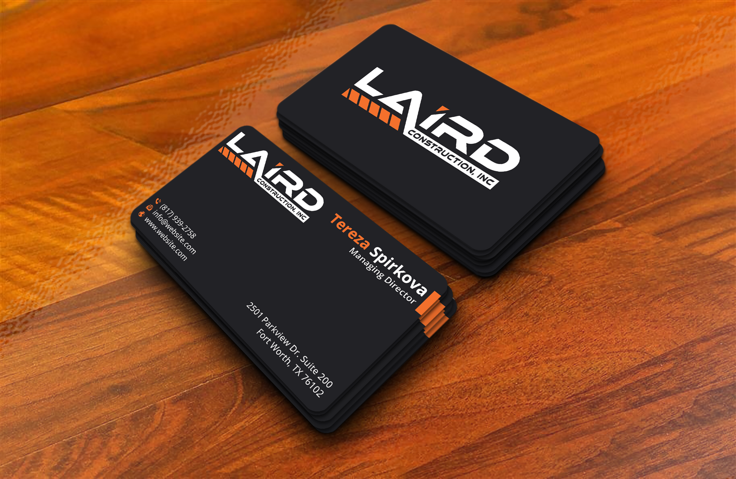 Business Card Design by DesignerShahadat for Laird Construction,  Inc | Design #31358692