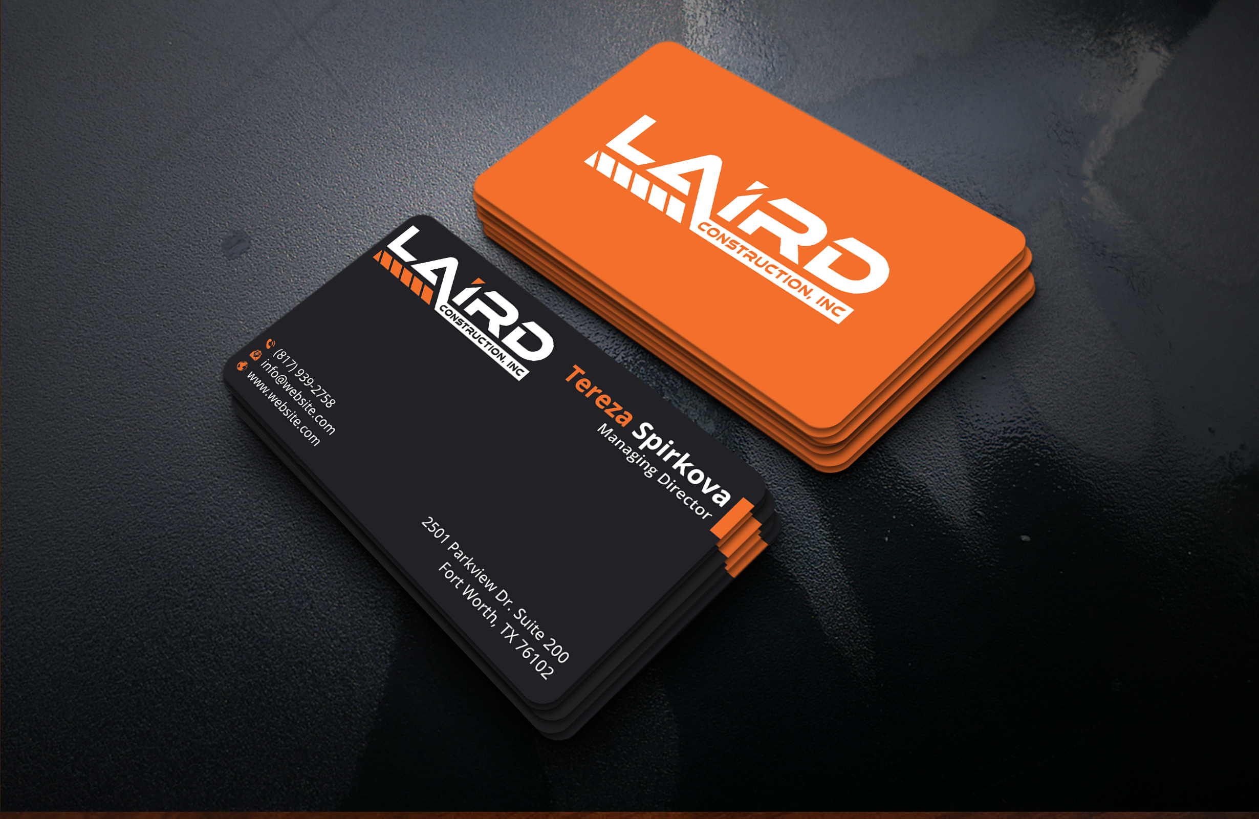 Business Card Design by DesignerShahadat for Laird Construction,  Inc | Design #31358693