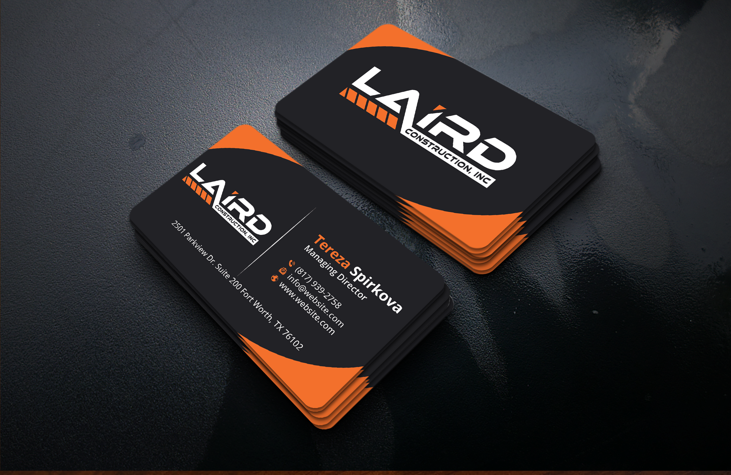 Business Card Design by DesignerShahadat for Laird Construction,  Inc | Design #31360975