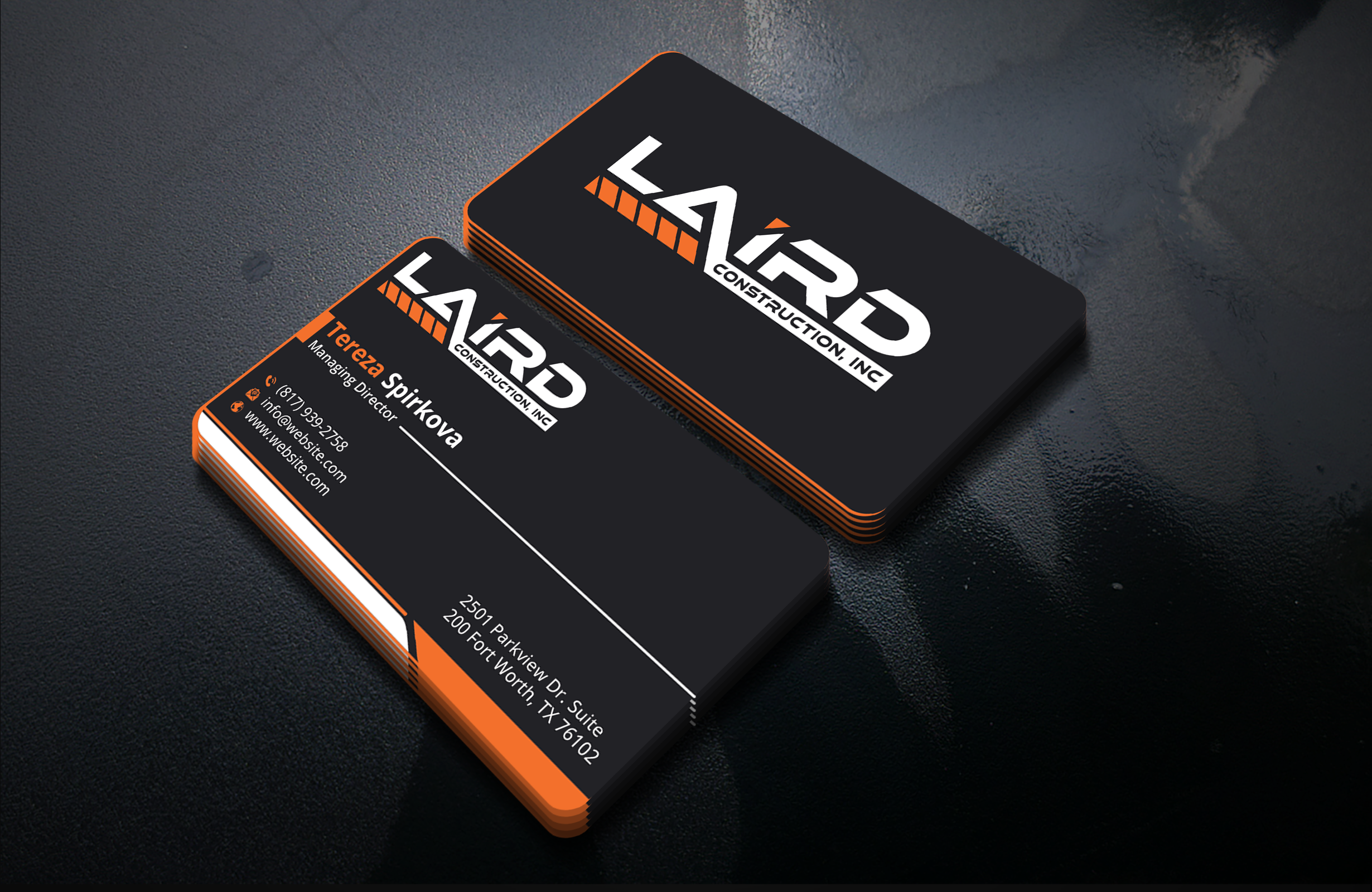 Business Card Design by DesignerShahadat for Laird Construction,  Inc | Design #31361450