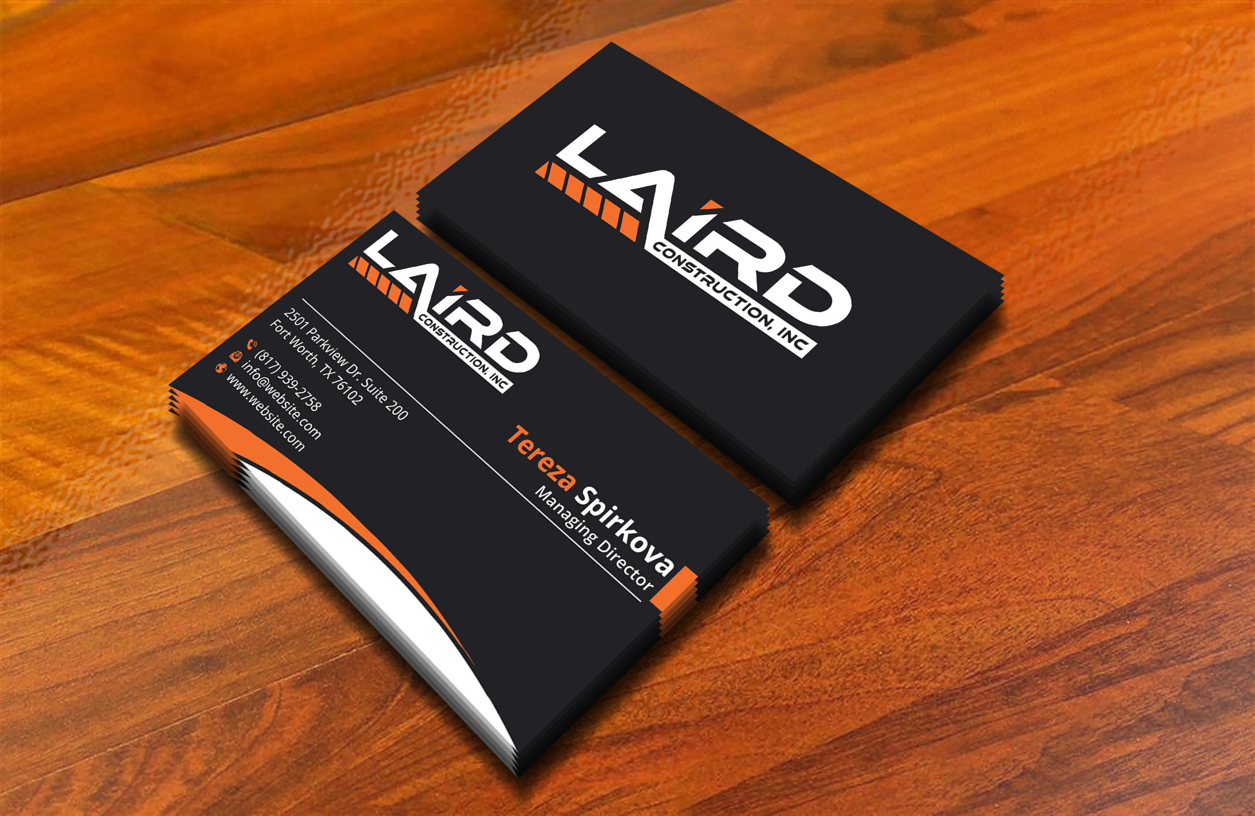 Business Card Design by DesignerShahadat for Laird Construction,  Inc | Design #31361451