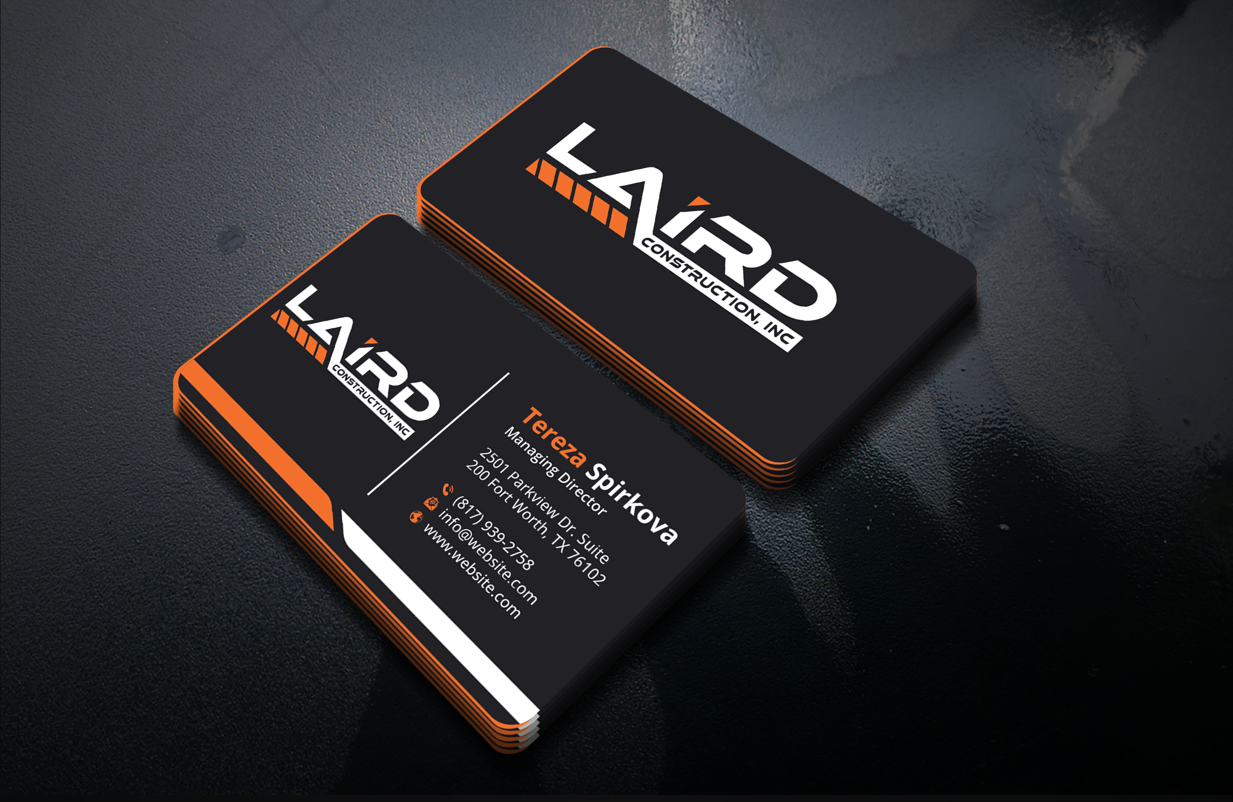 Business Card Design by DesignerShahadat for Laird Construction,  Inc | Design #31361452