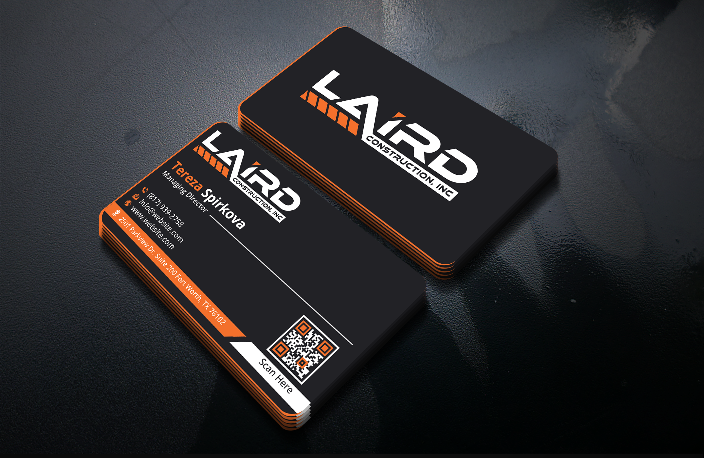 Business Card Design by DesignerShahadat for Laird Construction,  Inc | Design #31361453