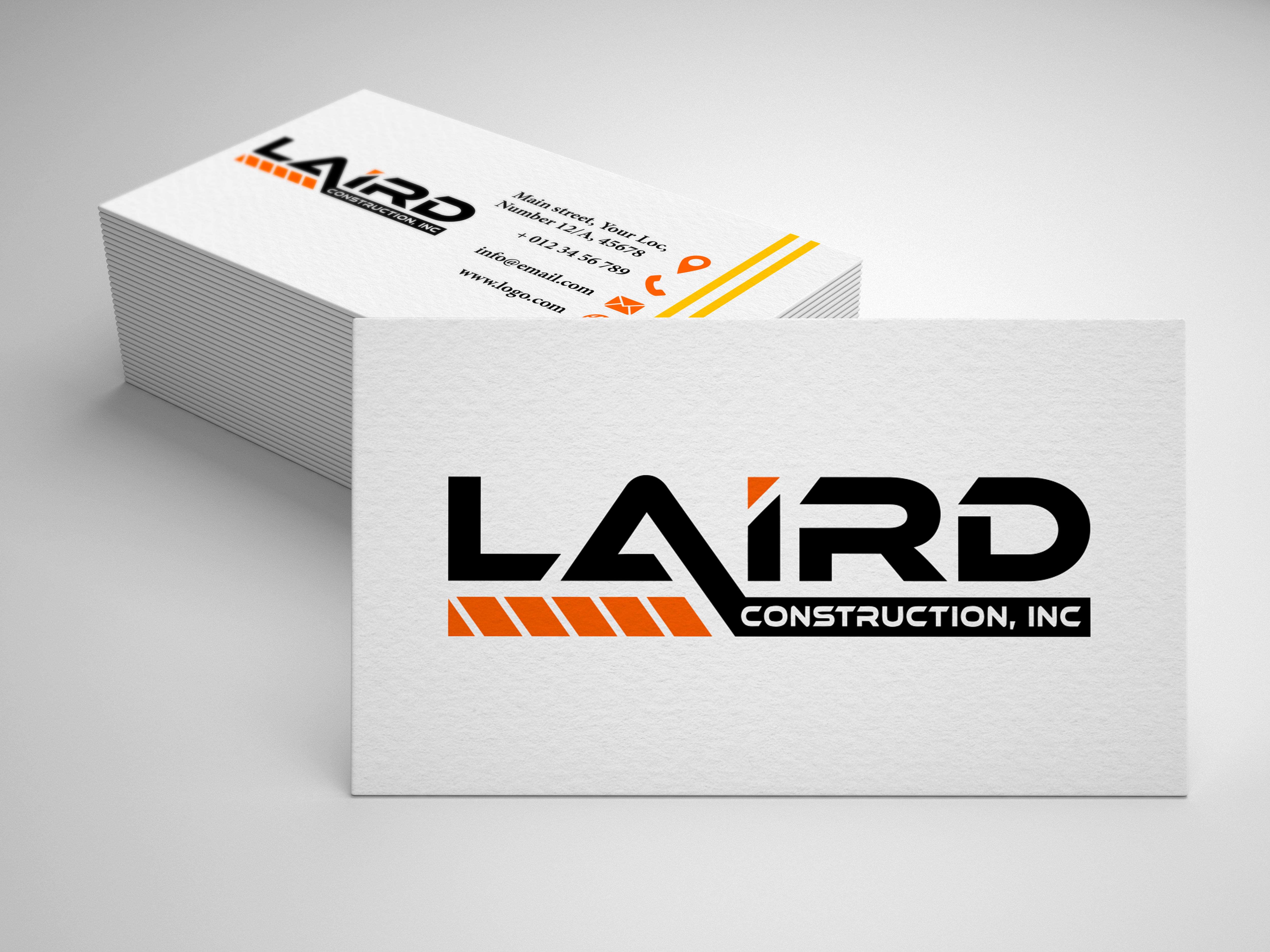 Business Card Design by Kainatpro for Laird Construction,  Inc | Design #31354476
